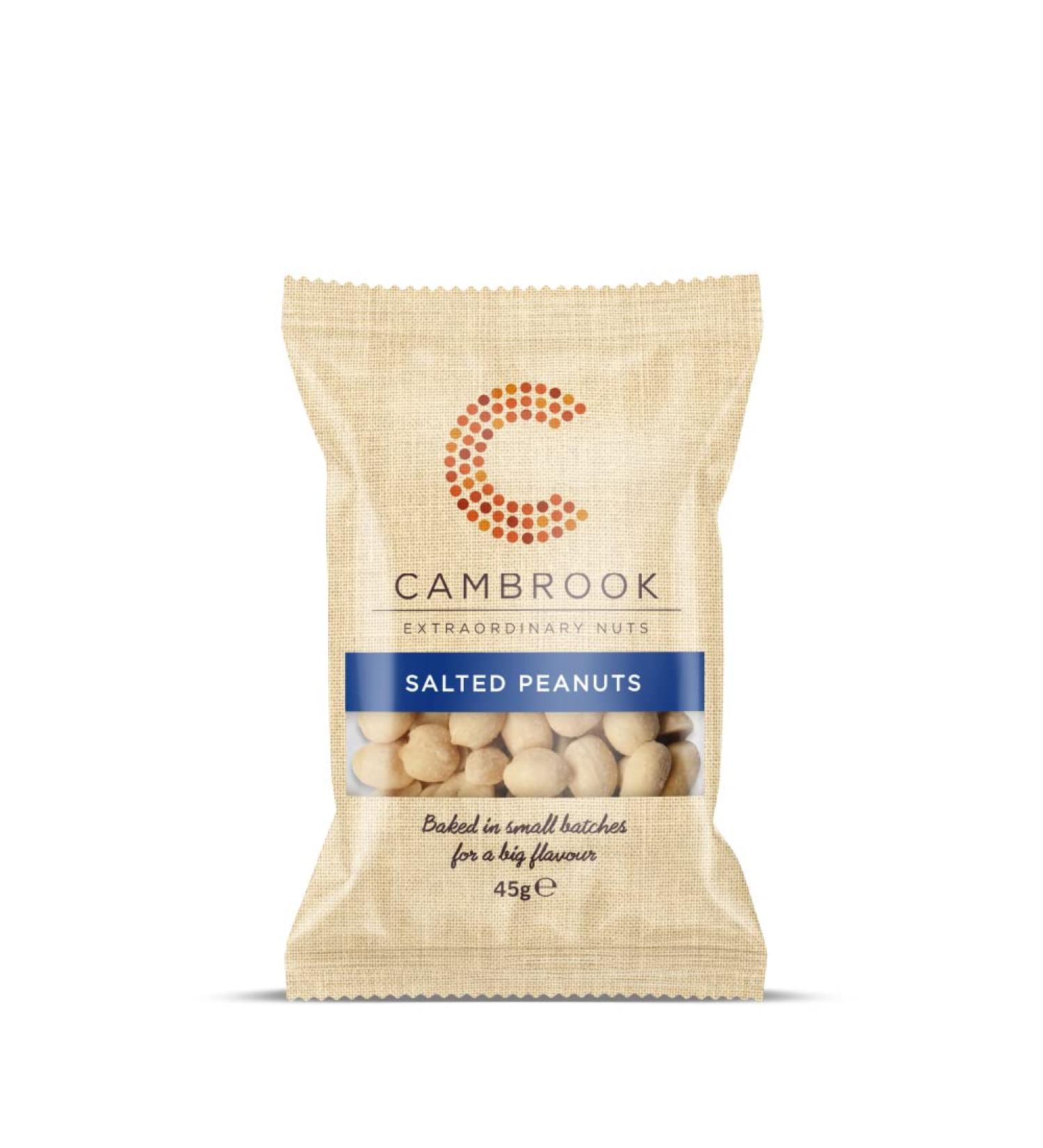 Cambrook Baked & Salted Peanuts 45g - Premium Quality, Gluten-Free, Vegan Nuts - Buy Online on GoSupps.com