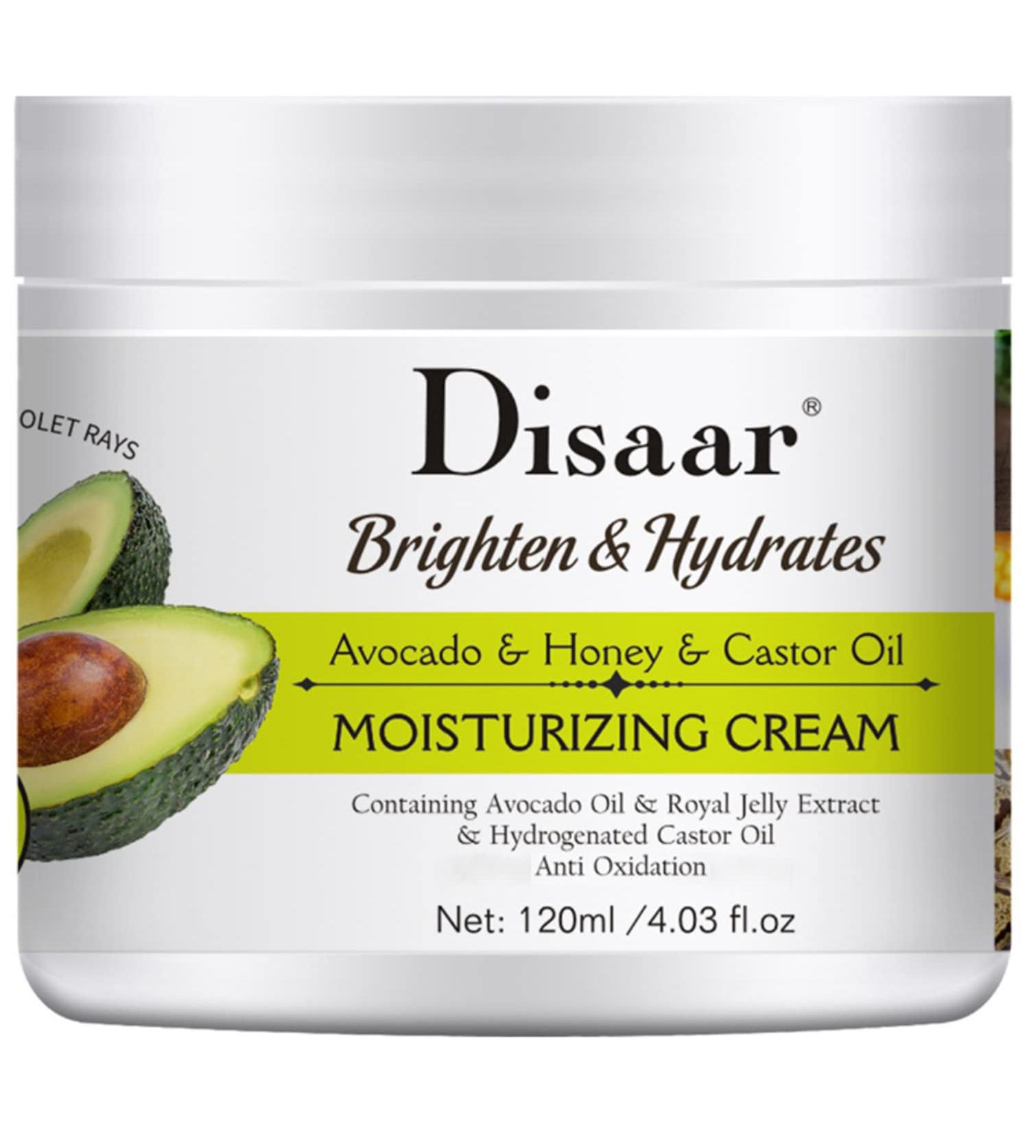 DISAAR Moisturizing Cream Avocado Honey Hydrates Nourishes Anti-Oxidation Body Skincare 120ml/4.03fl.oz - Buy Online on GoSupps.com