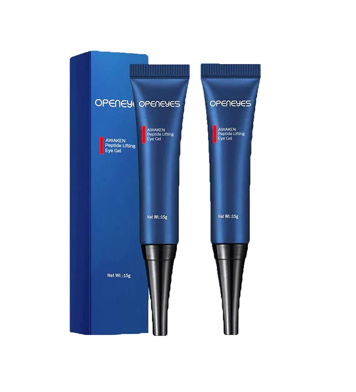 OPENEYES Awaken Peptide Lifting Eye Gel Home Awaken Peptide Depuffing Eye Gel OPENEYES Peptide Eye Gel Lifting Firming Anti-wrinkle Eye Tightener Eye Gel for Dark Circles and Puffiness (2PCS) - Buy Online on GoSupps.com