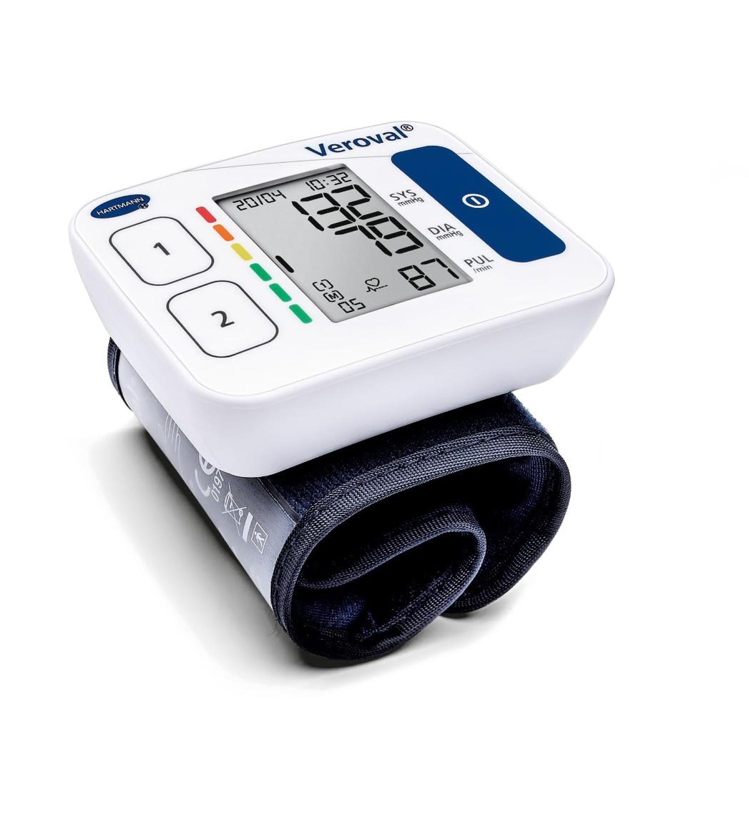 Veroval Compact Wrist Blood Pressure Monitor - Quick Easy Measurement Clinically Validated & Cardiac Arrhythmia Detection - International Shipping - Buy Online on GoSupps.com