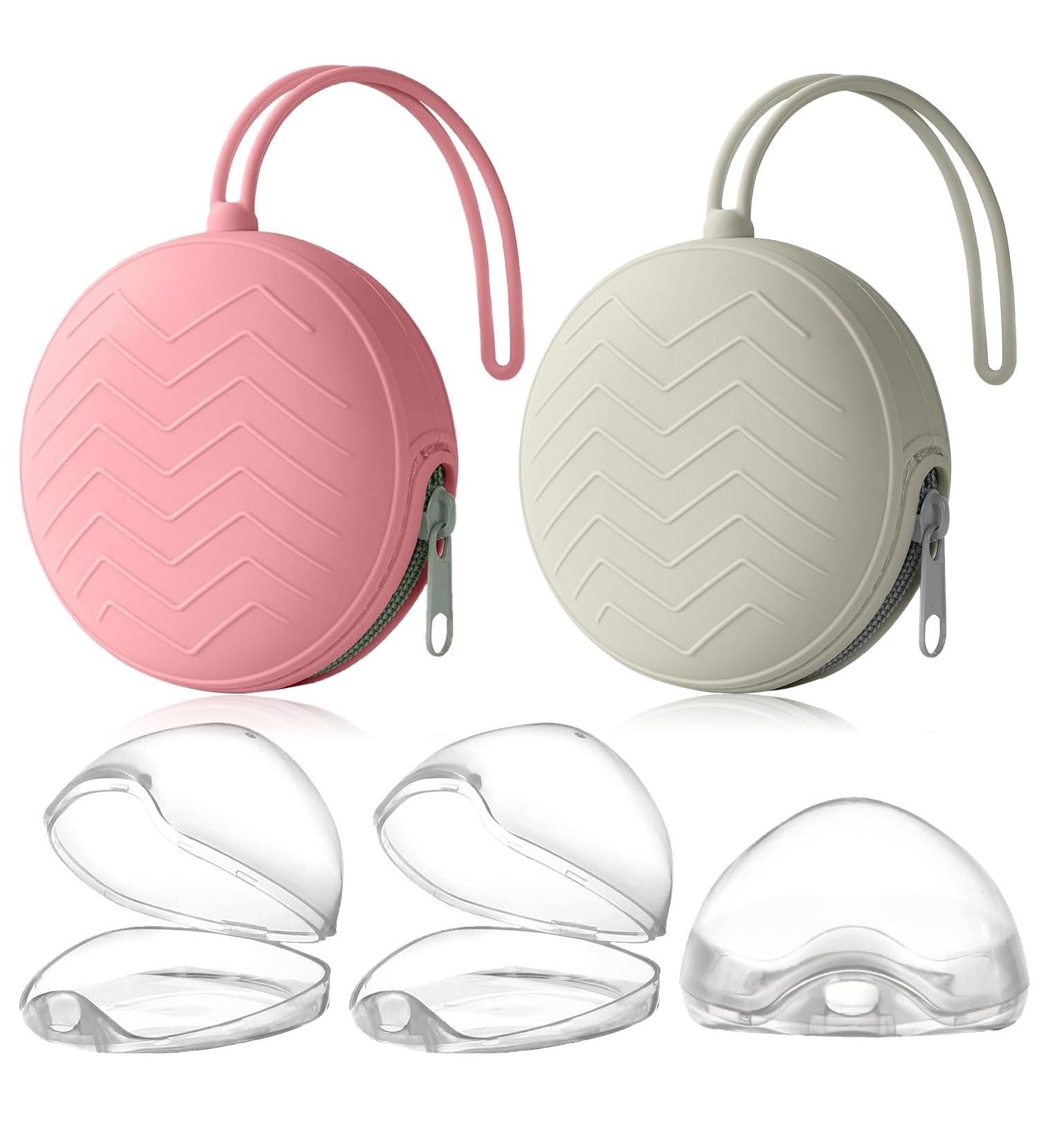 5-Piece Portable Pacifier Box Set - Silicone & Transparent Storage - Dustproof & On-the-Go Convenience - International Shipping Available - Buy Online on GoSupps.com