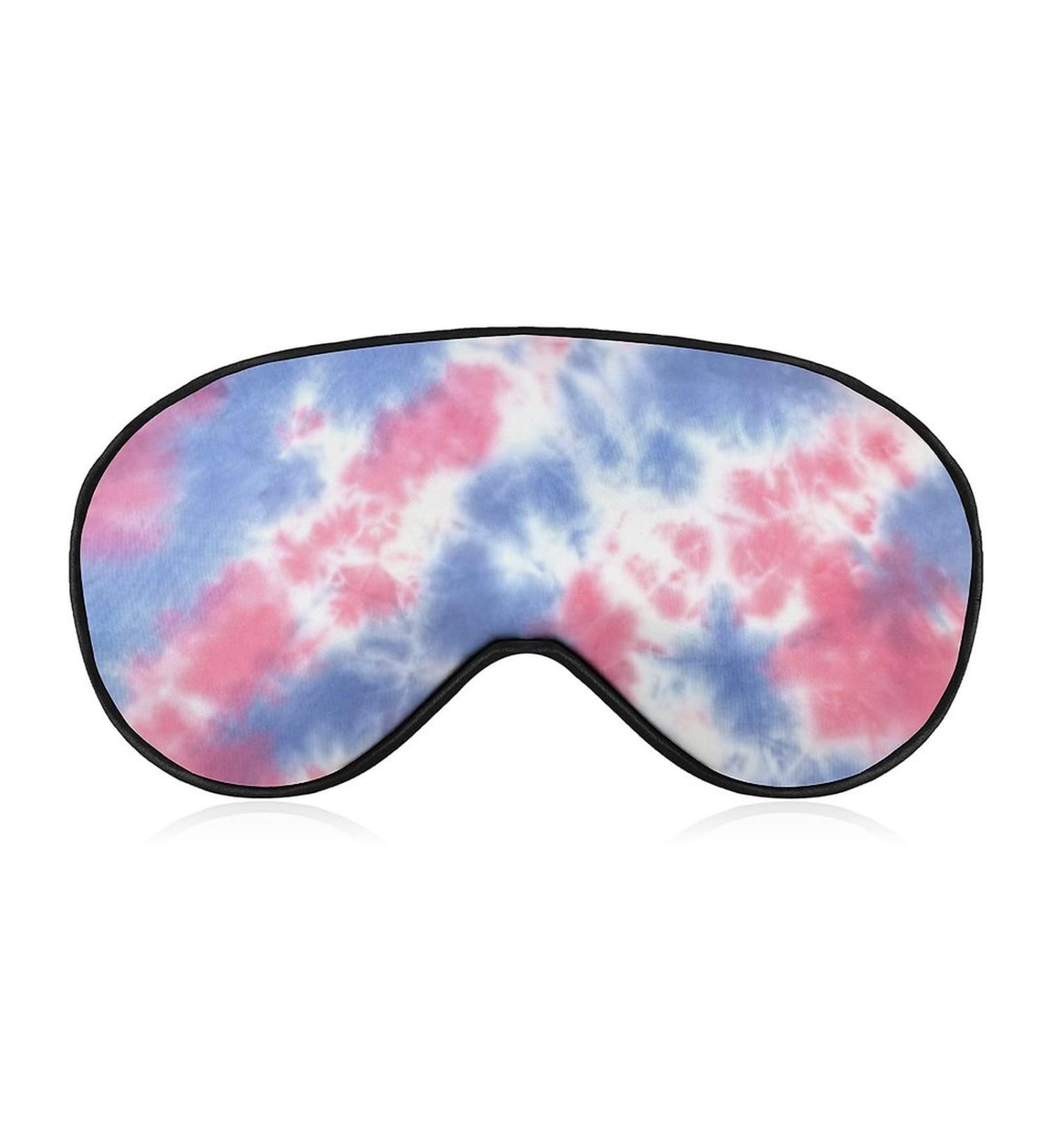 Buy Pink Blue Tie Dye Sleep Mask for Women - Adjustable Eye Shades Cover with Elastic Strap | International Shipping - Buy Online on GoSupps.com