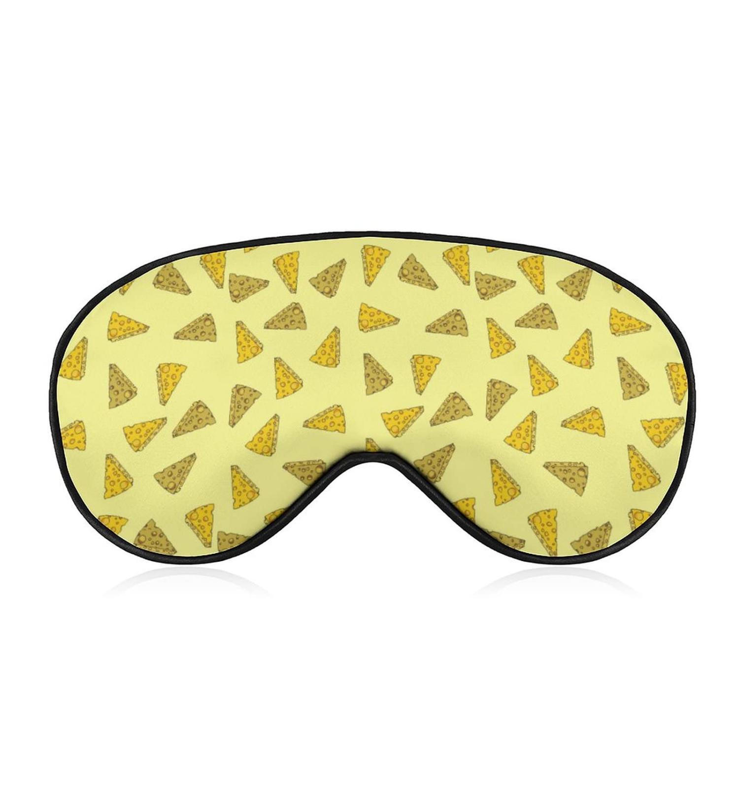 Cheese Pattern Sleep Mask for Women | Adjustable Eye Shades with Elastic Strap for Comfortable Sleep - Buy Online on GoSupps.com