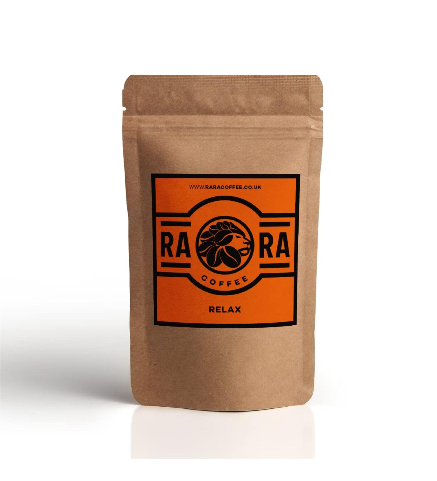 RARA RELAX Mushroom Coffee - 200g Instant Arabica Coffee Blend with Reishi (80 servings) - Buy Online on GoSupps.com