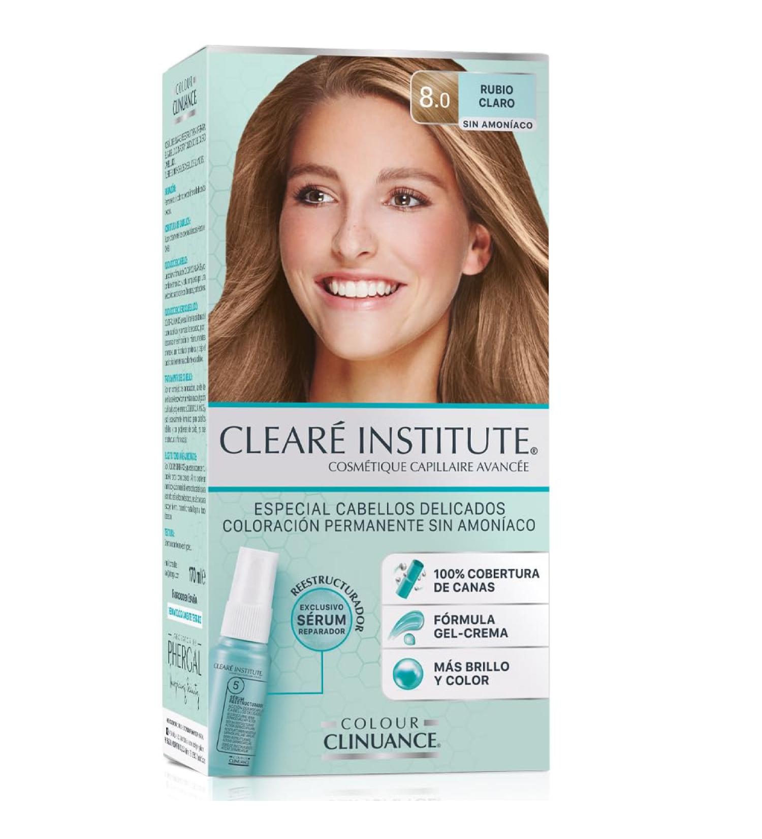 Cleare Institute Color Clinuance permanent coloration delicate hair without ammonia plus brightness intense color 100 coverage 80 Light blonde 170 ml - Buy Online on GoSupps.com