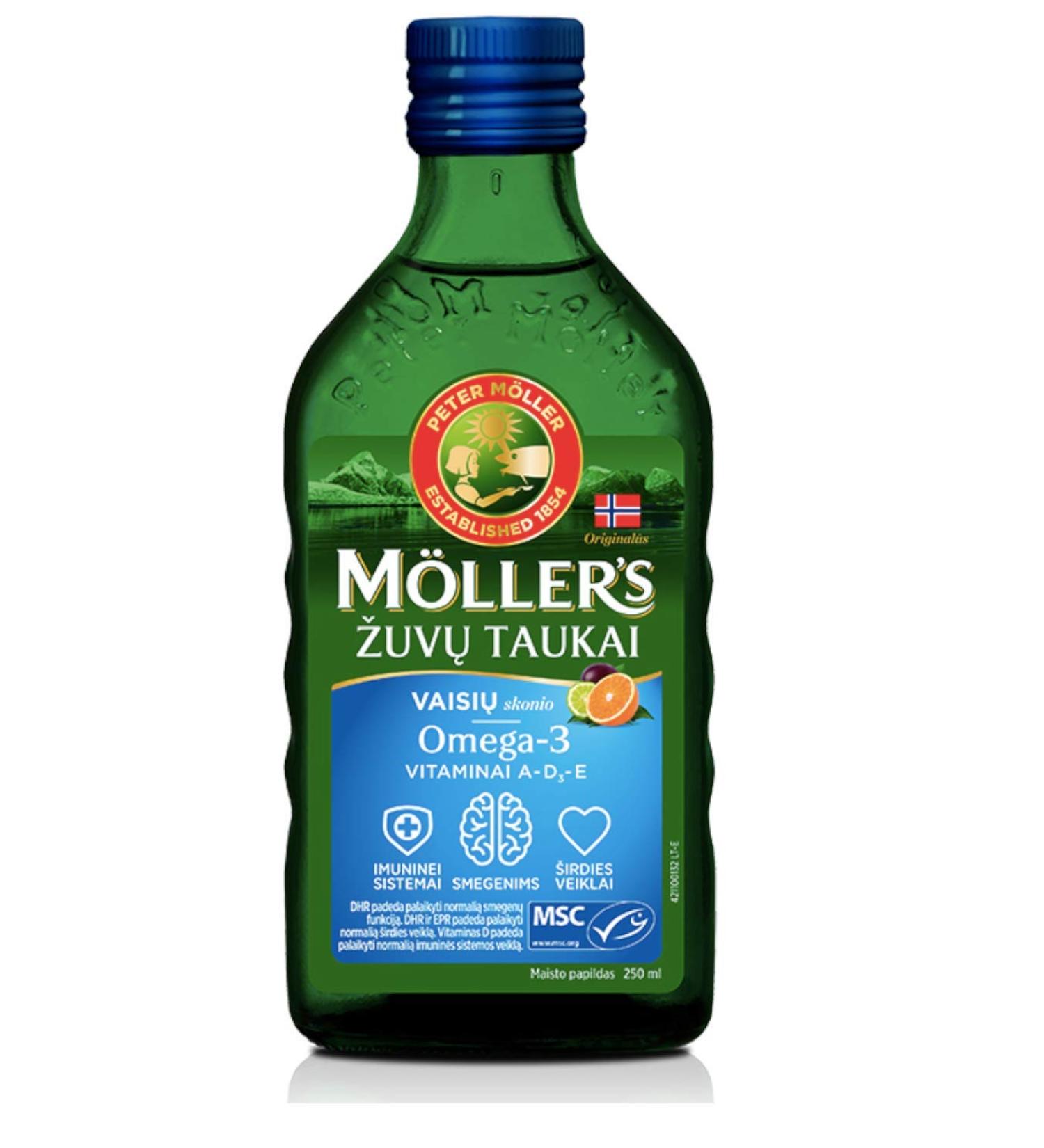 Moller's Omega-3 Fish Oil - Fruit Flavour for Babies, Children, and Adults - Buy Online on GoSupps.com