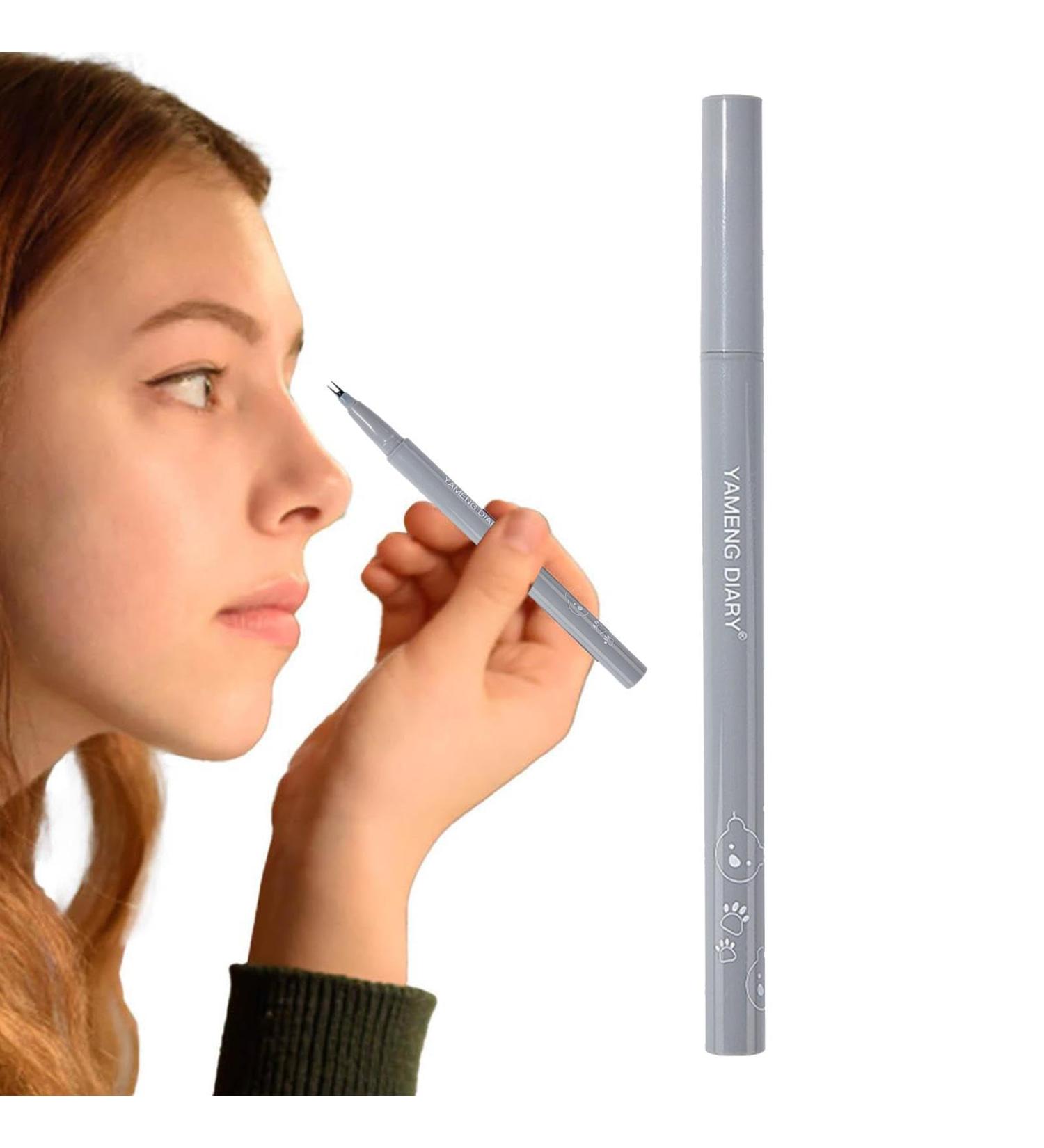 Double Tip Eyeliner - Waterproof Lower Eyelash Pencil Bottom Eyeliner Dual Pronged Eyebrow Eyelash for Stage Performance Gathering Home Travel Dating Offices Guanglu Black - Buy Online on GoSupps.com