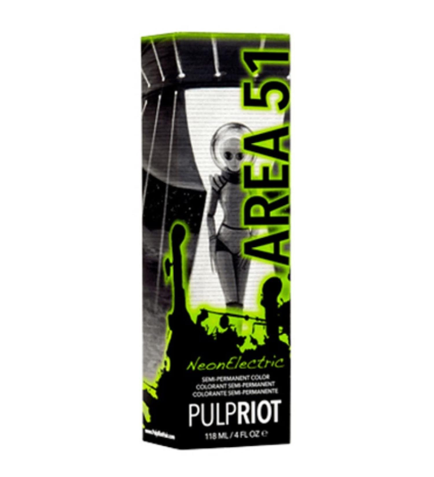 Pulp Riot Semi-Permanent Neon Hair Color 4oz - Area 51 | Vibrant Shade | 4 Fl Oz - Buy Online on GoSupps.com