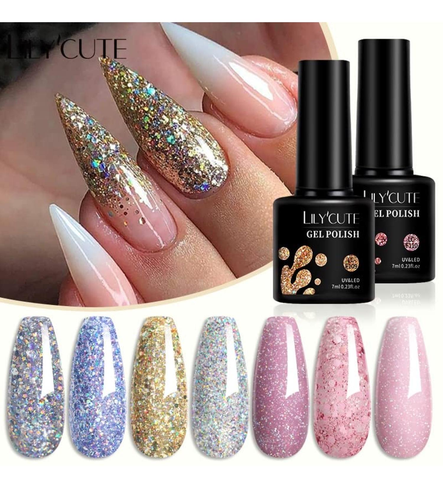 7ML Glitter Gel Nail Polish Sparkling Nail Art Vernis Semi Permanent Sequins Soak Off UV Gel Colorful Nail Gel Esmalte - Buy Online on GoSupps.com