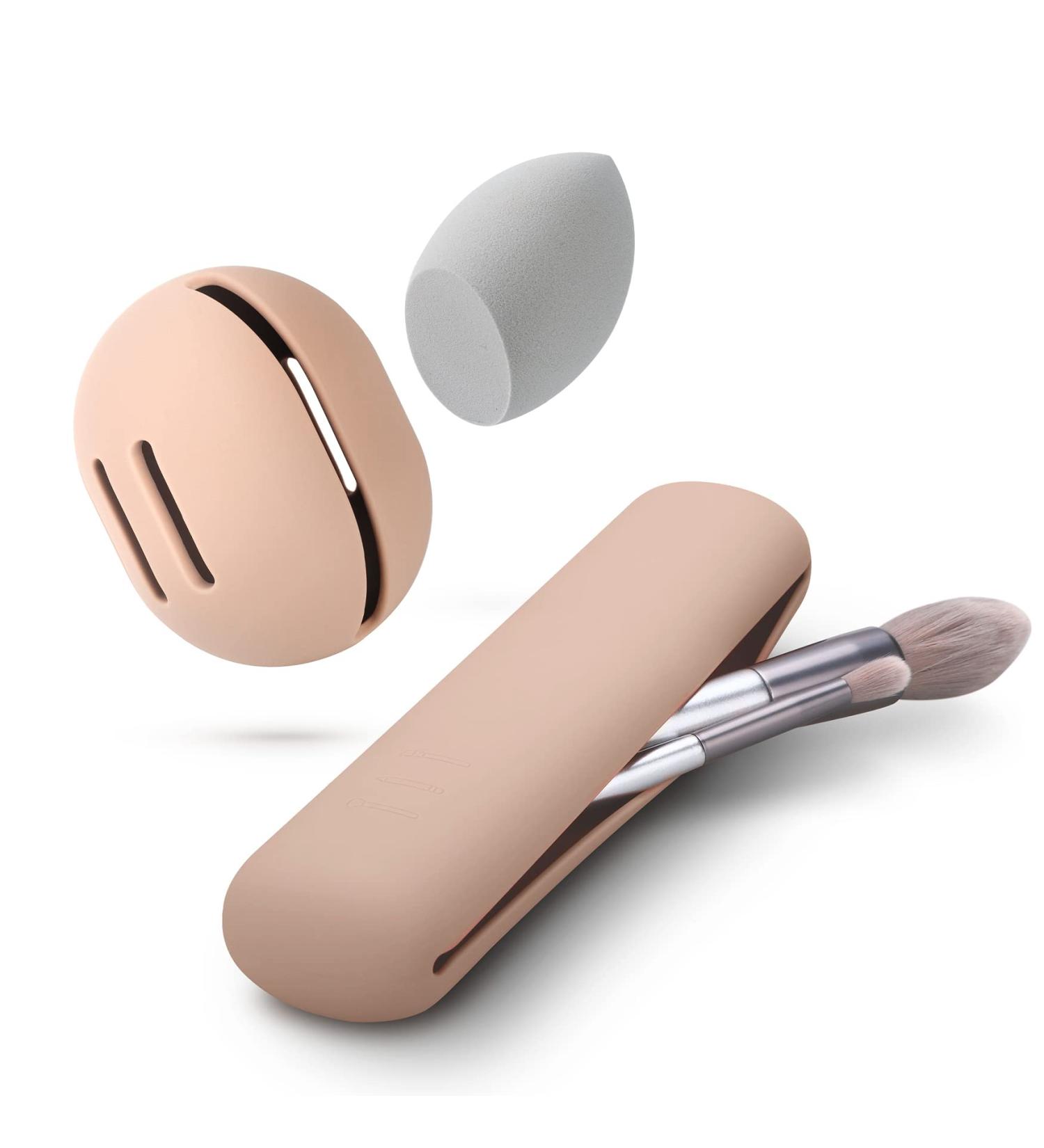 FERYES Travel Makeup Sponge Brush Holder - Silicone Beauty Blender Case for Makeup Brushes - Organizer for Travel - Buy Online on GoSupps.com