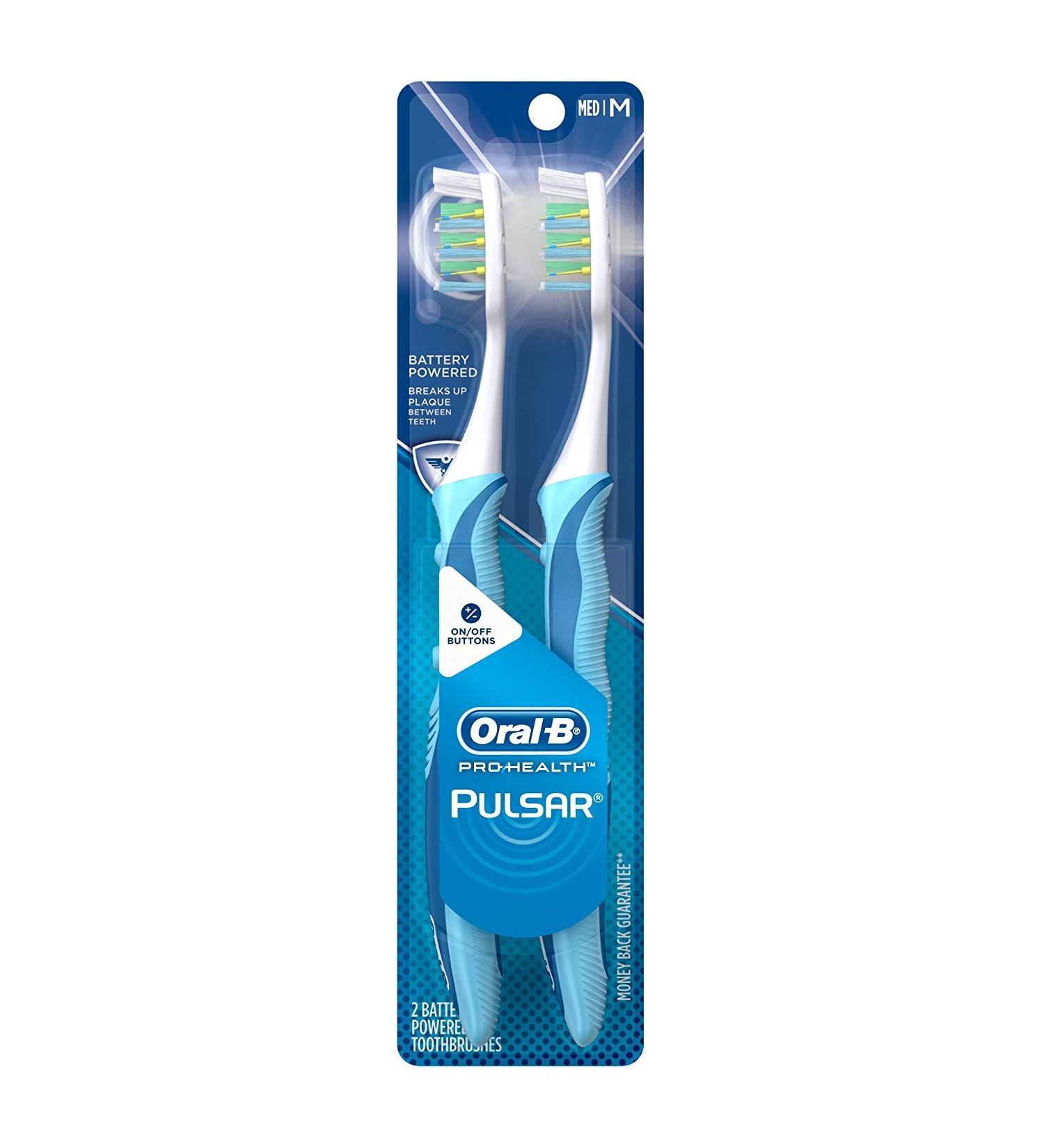 Oral-B Pulsar Vibrating Bristles Toothbrush 4 Count - Medium (Colors May Vary) Medium (Pack of 4)