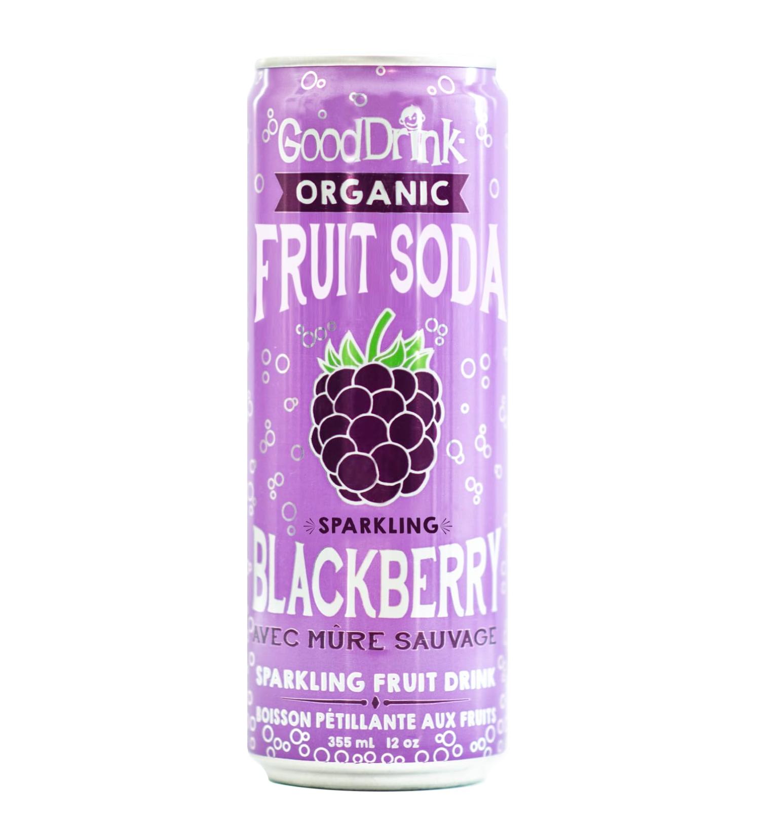 GoodDrink Organic Fruit Soda Wild Blackberry - 355ml (Pack of 12) - Buy Online on GoSupps.com