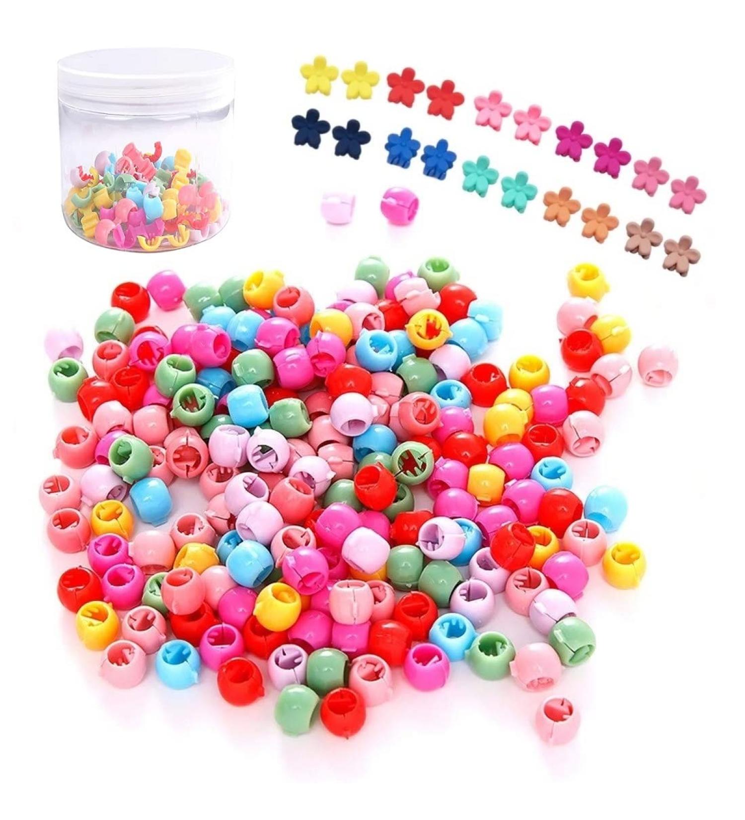 120 Mini Colorful Pearl Hair Clips - Rainbow Hairpins for Kids & Women | Durable Plastic Clamps - Buy Online on GoSupps.com