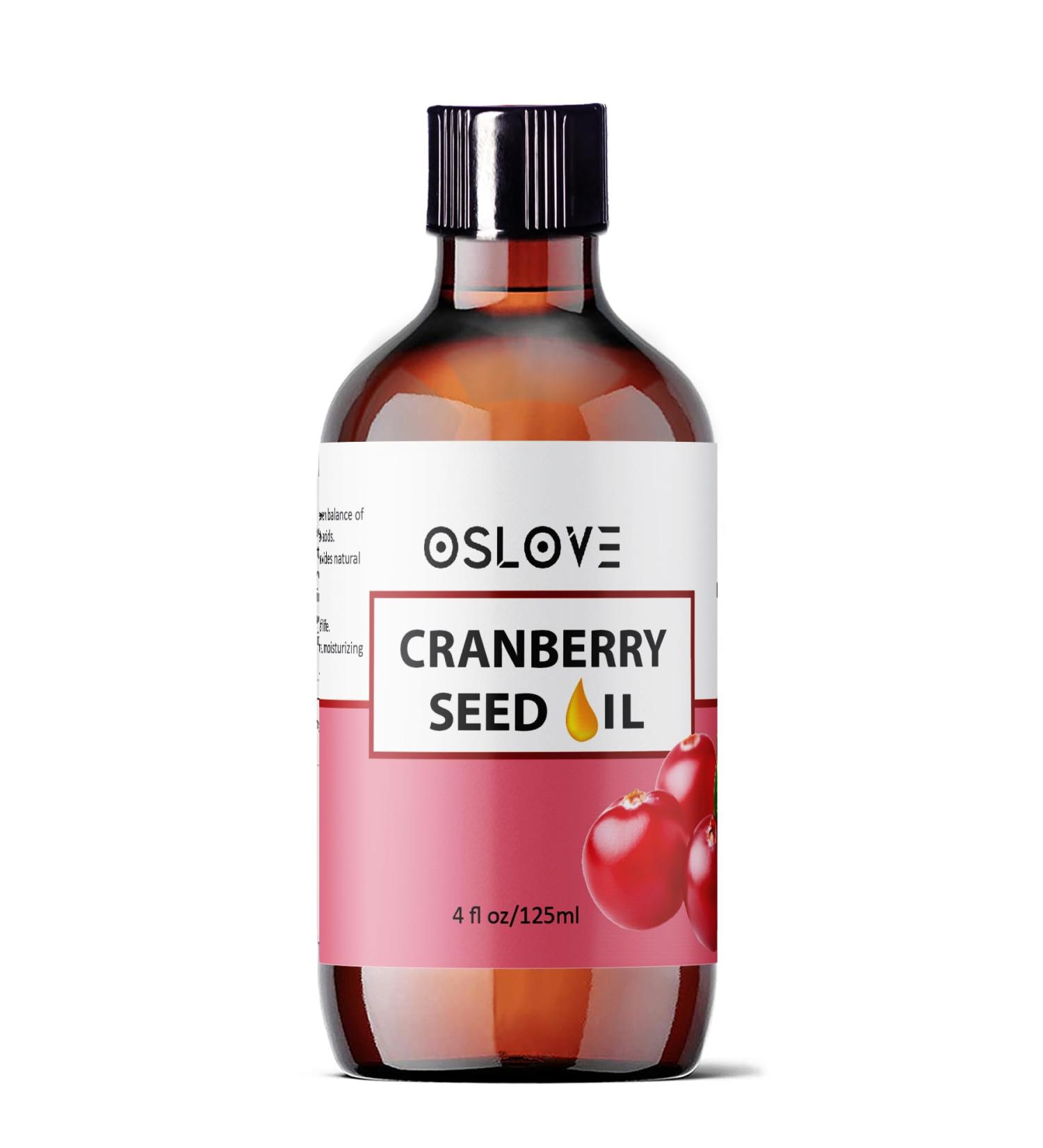 OSLOVE Unrefined Cranberry Seed Oil 4 oz - Cold Pressed - Moisturizer for Skin & Hair - Anti-Aging & Softening Benefits - International Shipping Available - Buy Online on GoSupps.com