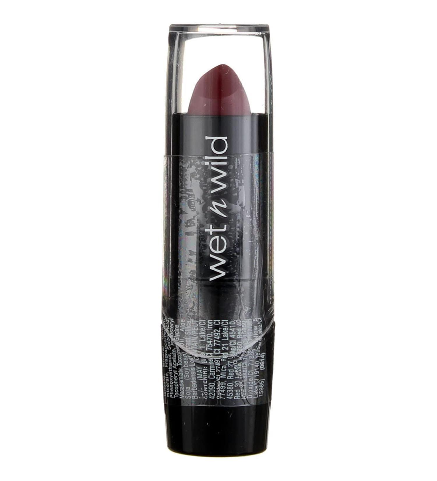 Wet n Wild Dark Wine Silk Finish Lipstick 536A 0.13 oz (Pack of 2) - Long-Lasting Color & Hydration - Buy Online on GoSupps.com