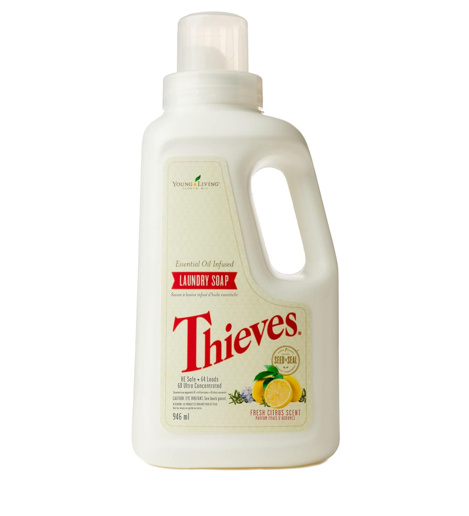 Young Living Thieves Ultra Concentrated Laundry Soap | 32 fl oz | Plant-Based Laundry Detergent & Cleaning Supplies for Eco-Friendly Cleaning - Buy Online on GoSupps.com