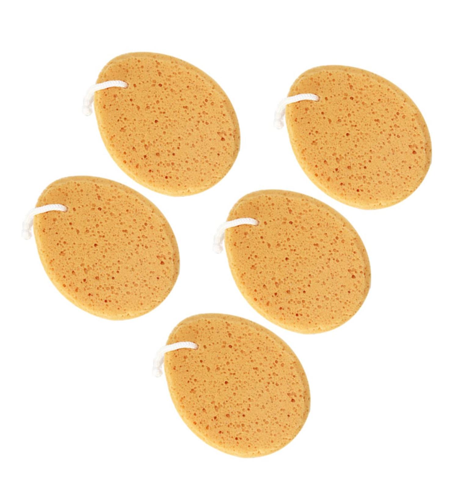 Shop Housoutil 5pcs Soft Bath Sponges - Ideal for Sensitive Skin & Baby Bathing | Foam Bubble Maker & Loofah Dish Sponge - Buy Online on GoSupps.com