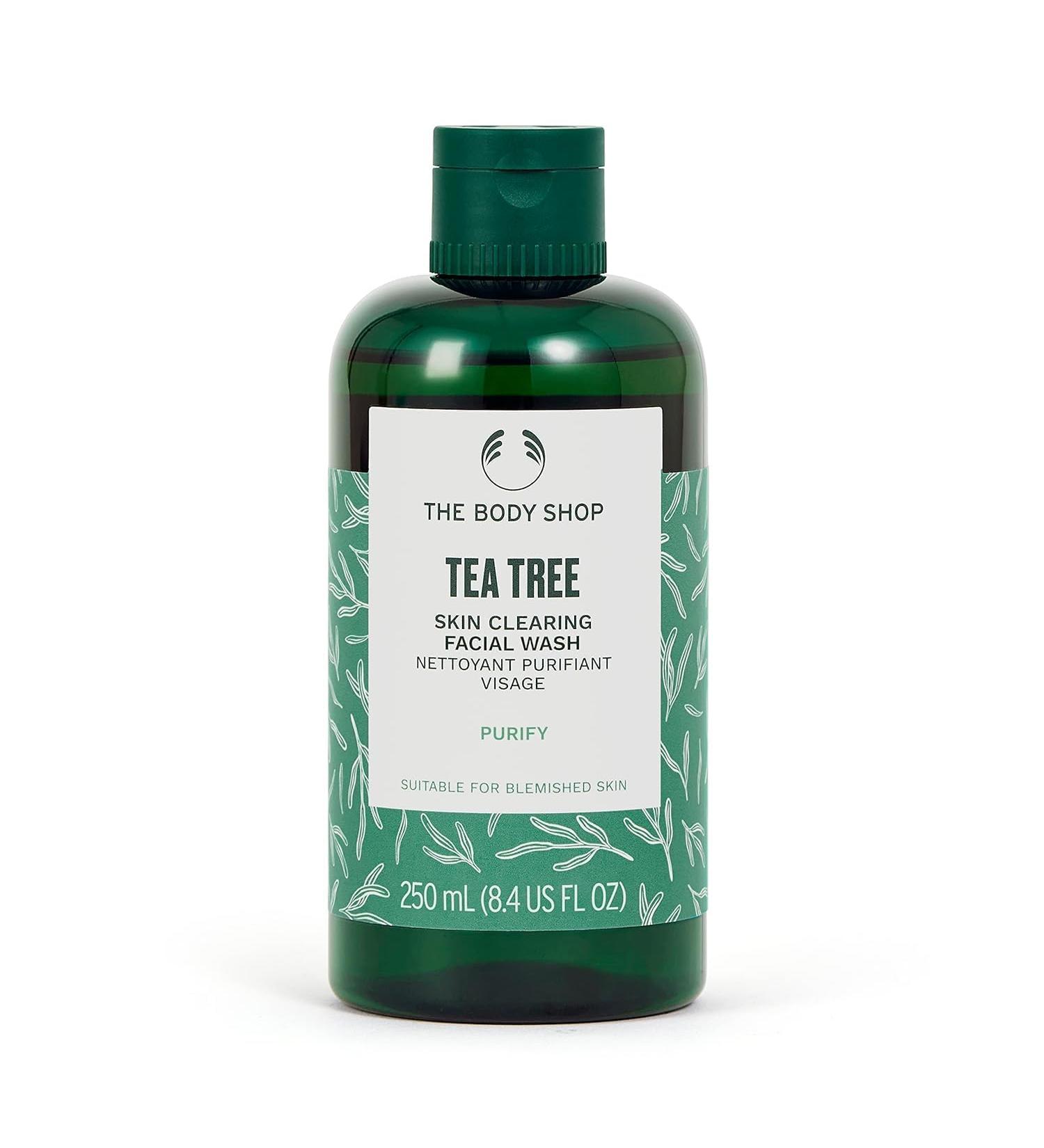 The Body-Shop Tea Tree Skin Clearing Facial Wash 8.4 Fl Oz Vegan Anti-Blemish Formula Purifies & Soothes | For Oily & Blemish-Prone Skin 250ml - Buy Online on GoSupps.com