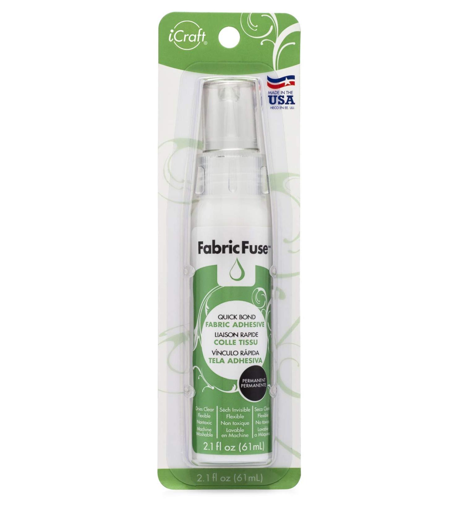 iCraft Fabric Fuse Liquid Adhesive 2.1 FL OZ - Clear Fabric Glue for Crafting - Buy Online on GoSupps.com