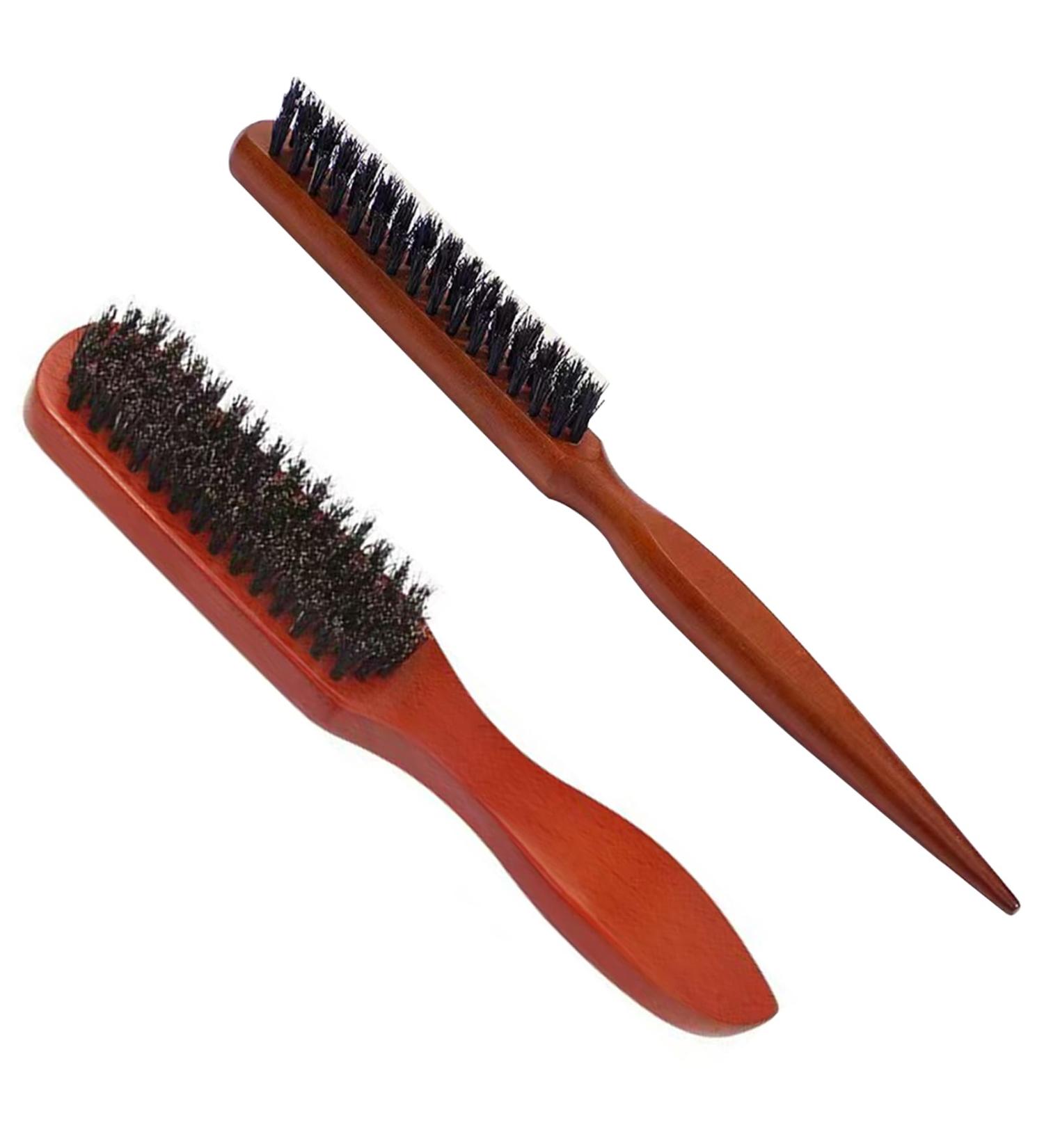 Sivlki Wild Boar Bristle Hair Brushes - 2 Pack Sleek Bun & Styling Brush for Long Thick Curly Wavy & Dry Hair - Buy Online on GoSupps.com