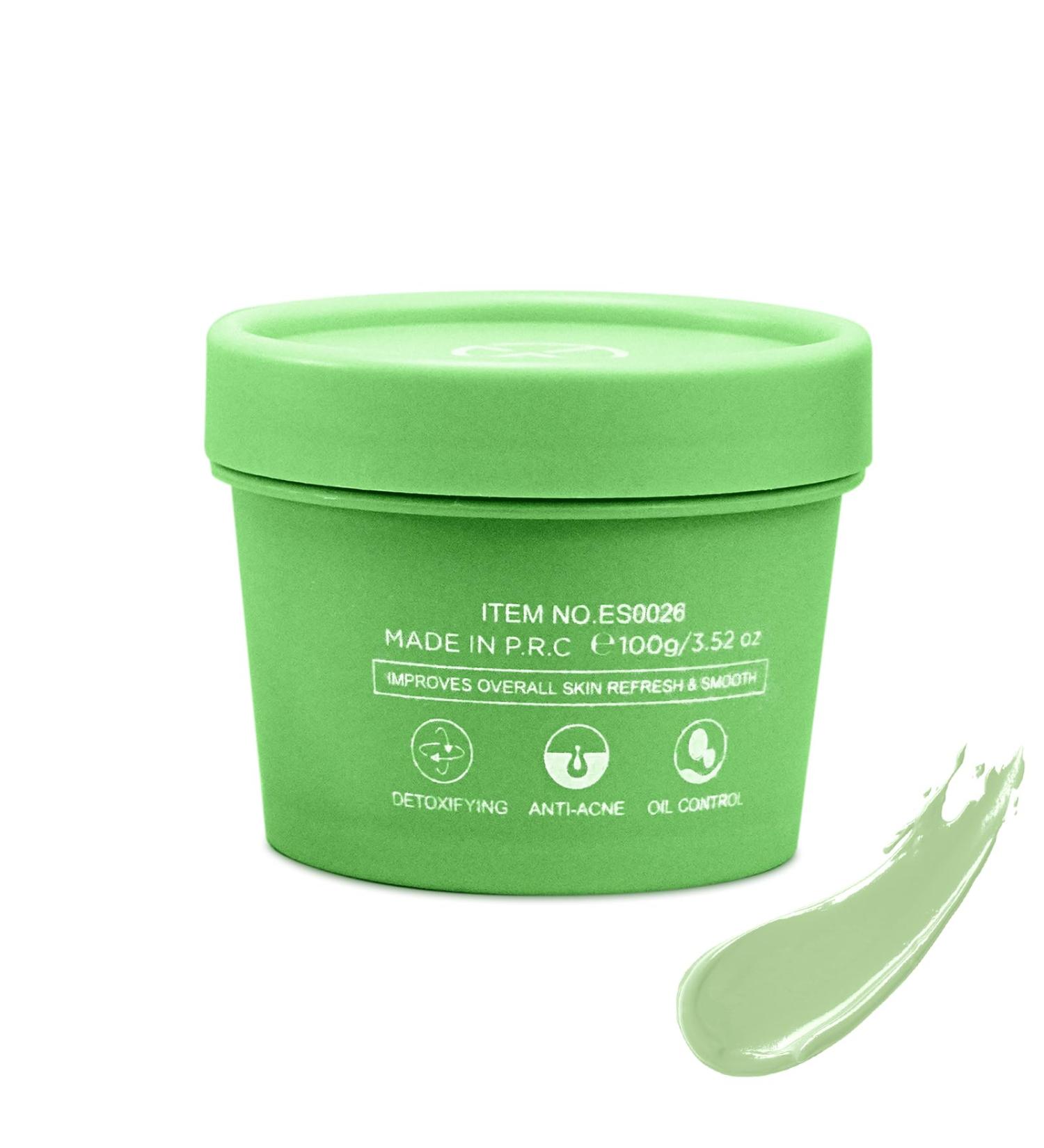 Green Tea Clay Mask for Oily Skin - Deep Cleansing Dark Spot & Acne Treatment - 3.52 Oz - Buy Online on GoSupps.com
