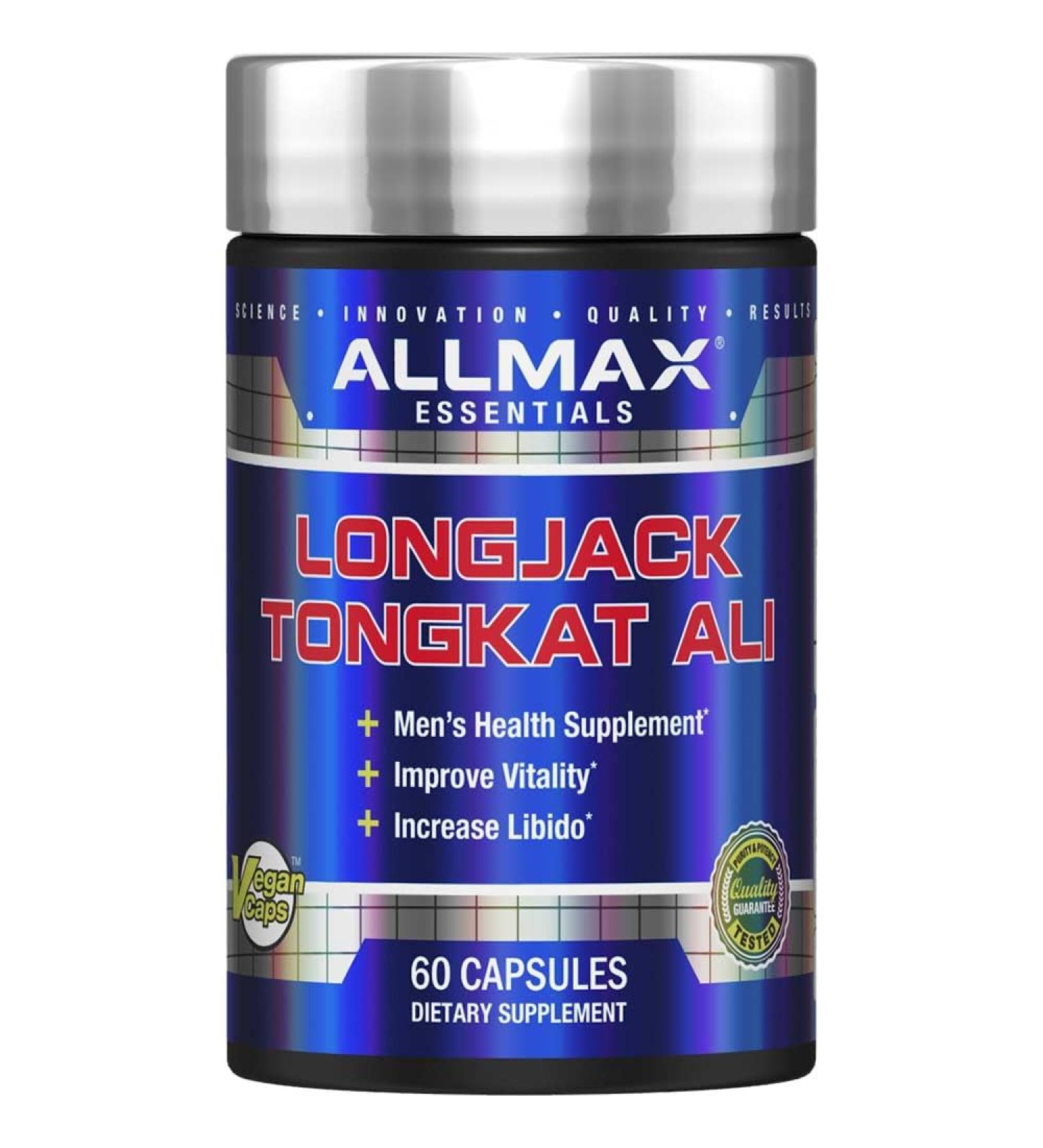 ALLMAX Essentials LongJack Tongkat Ali - Men's Health Supplement - 60 Capsules for Improved Vitality & Performance - International Shipping Available - Buy Online on GoSupps.com