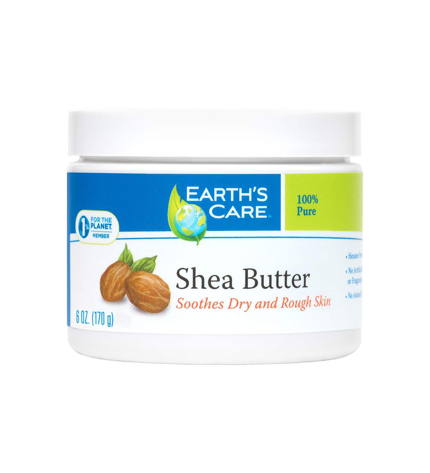 Earth's Care 100% Pure Shea Butter 6 oz | Natural Moisturizer for Skin & Hair - Buy Online on GoSupps.com