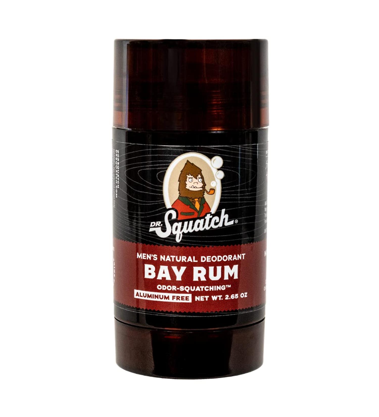 Dr. Squatch Natural Deodorant for Men - Aluminum Free Bay Rum 2.65 oz - Buy Online on GoSupps.com
