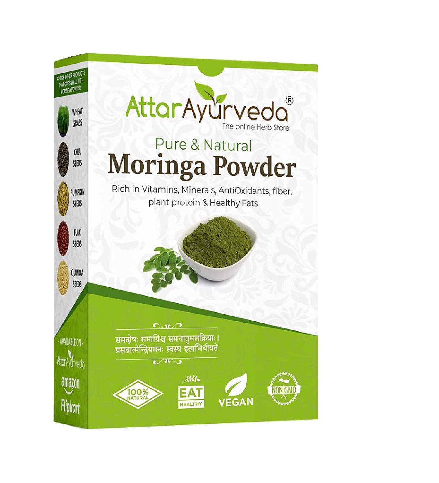 Moringa Leaf Powder (200g) | Drumstick Leaf powder - Buy Online on GoSupps.com