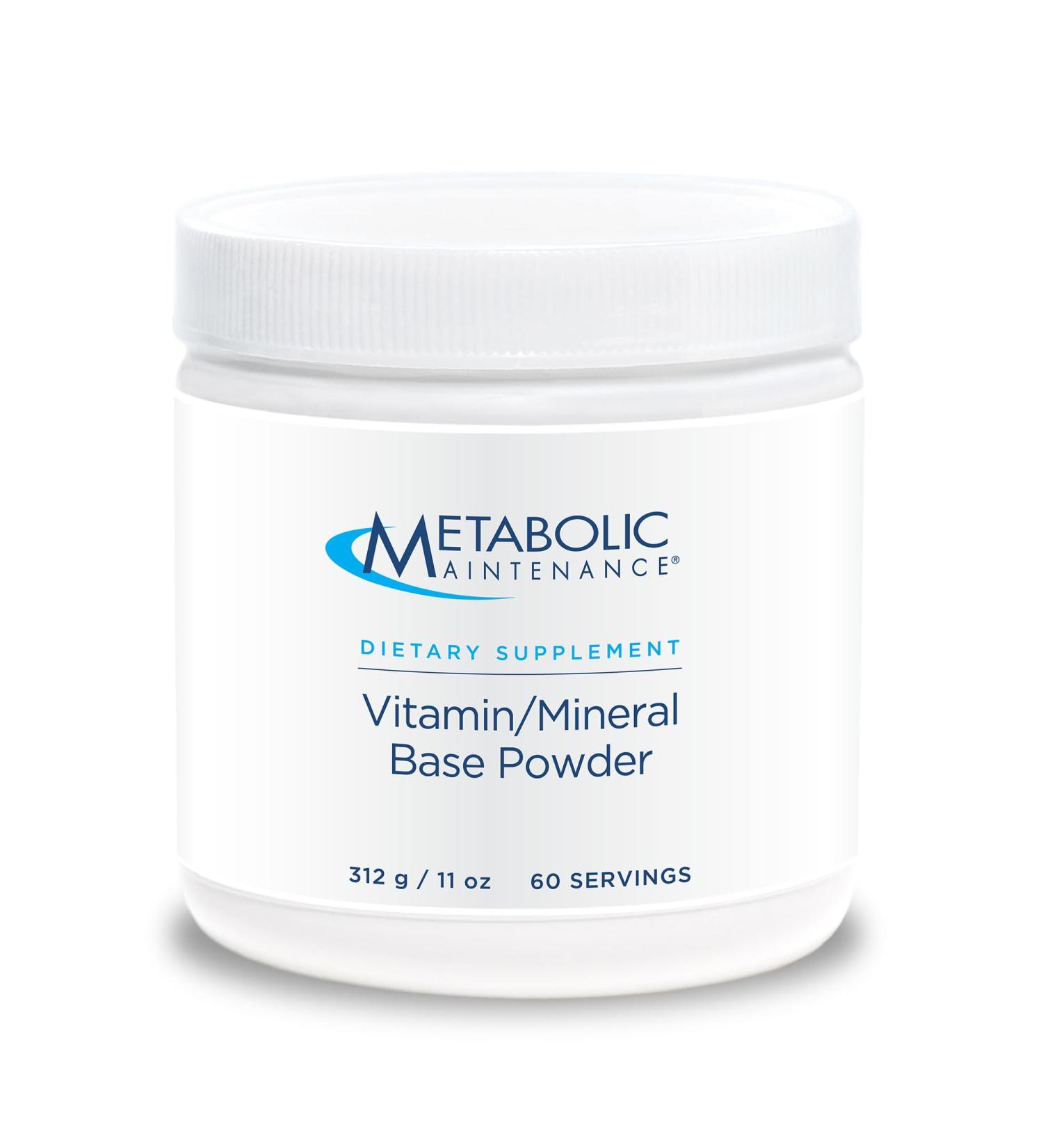 Metabolic Maintenance Vitamin Mineral Base Powder - Iron Free Multivitamin with Active B Vitamins + Chelated Minerals (312 Grams 60 Servings) - Buy Online on GoSupps.com