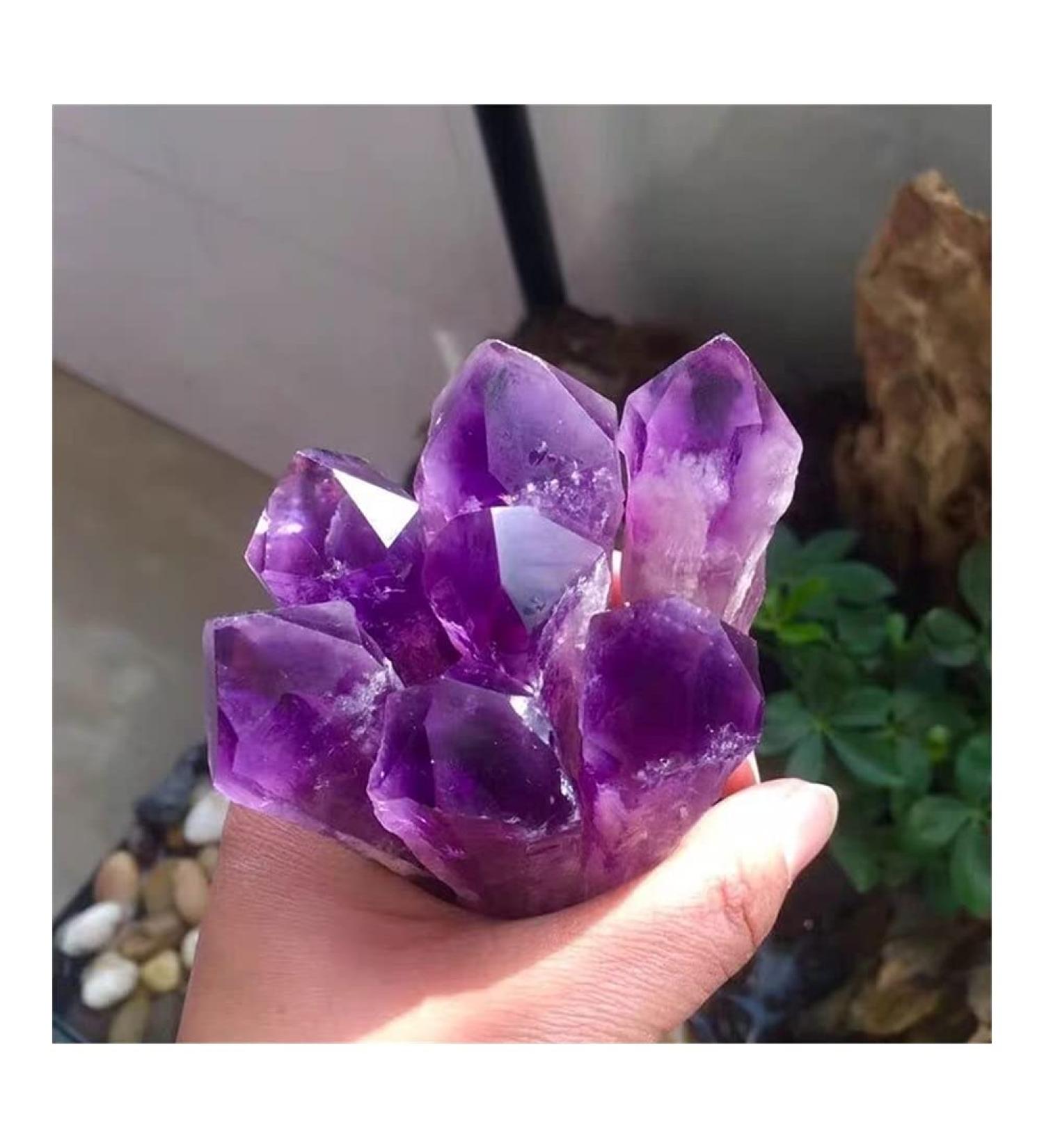 for Natural Amethyst Scepter Quartz Crystals Cluster Minerals Stones fine Home Decoration Gifts Full of Texture - Buy Online on GoSupps.com