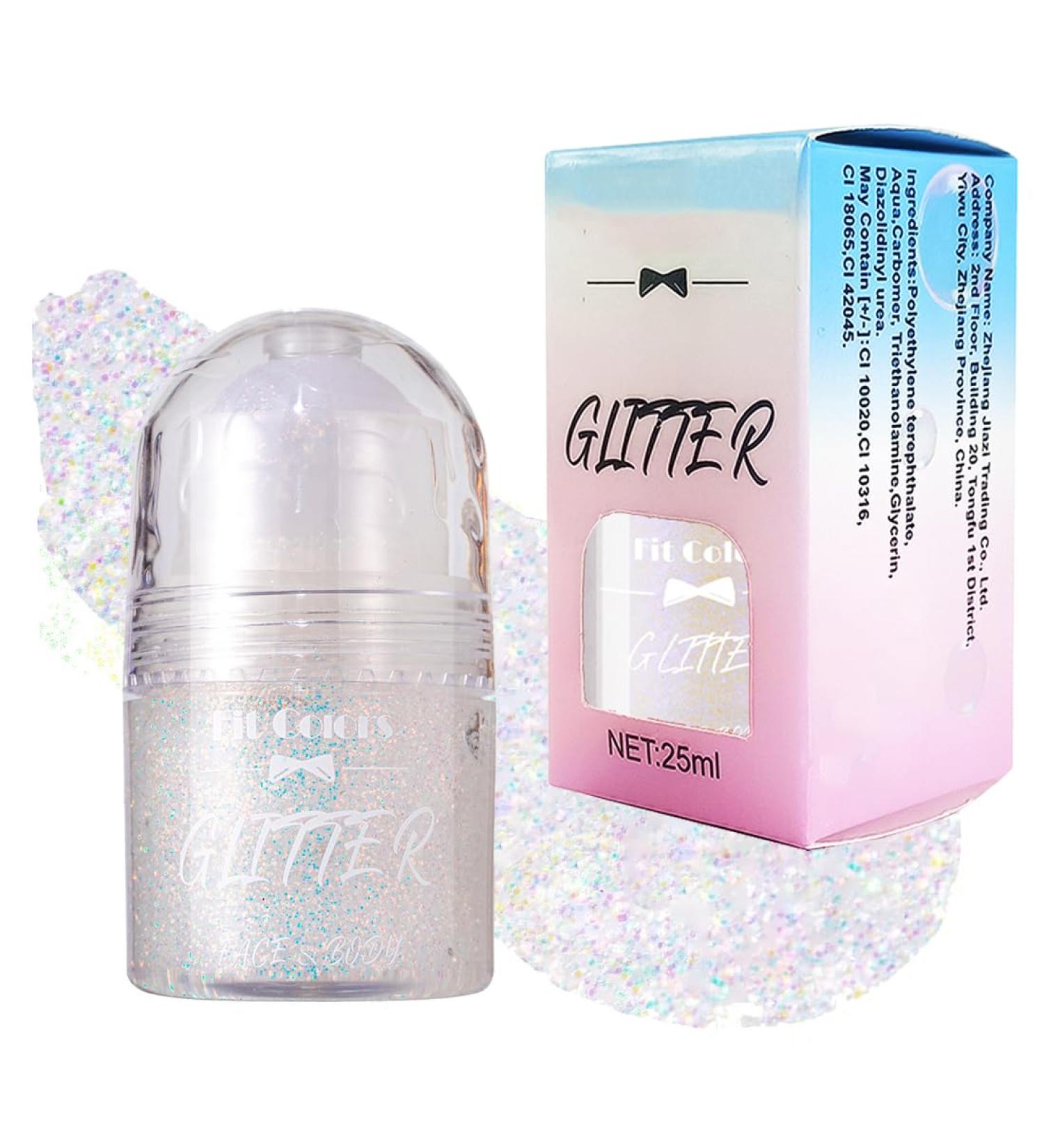  Eryndis Glitter Gel Roller Hair Roll-on Body Glitter Mermaid Body Glitter Body Glitter Long Lasting Powder for Festival Masquerade Birthday Makeup Face Hair Lip (#3 - Buy Online on GoSupps.com