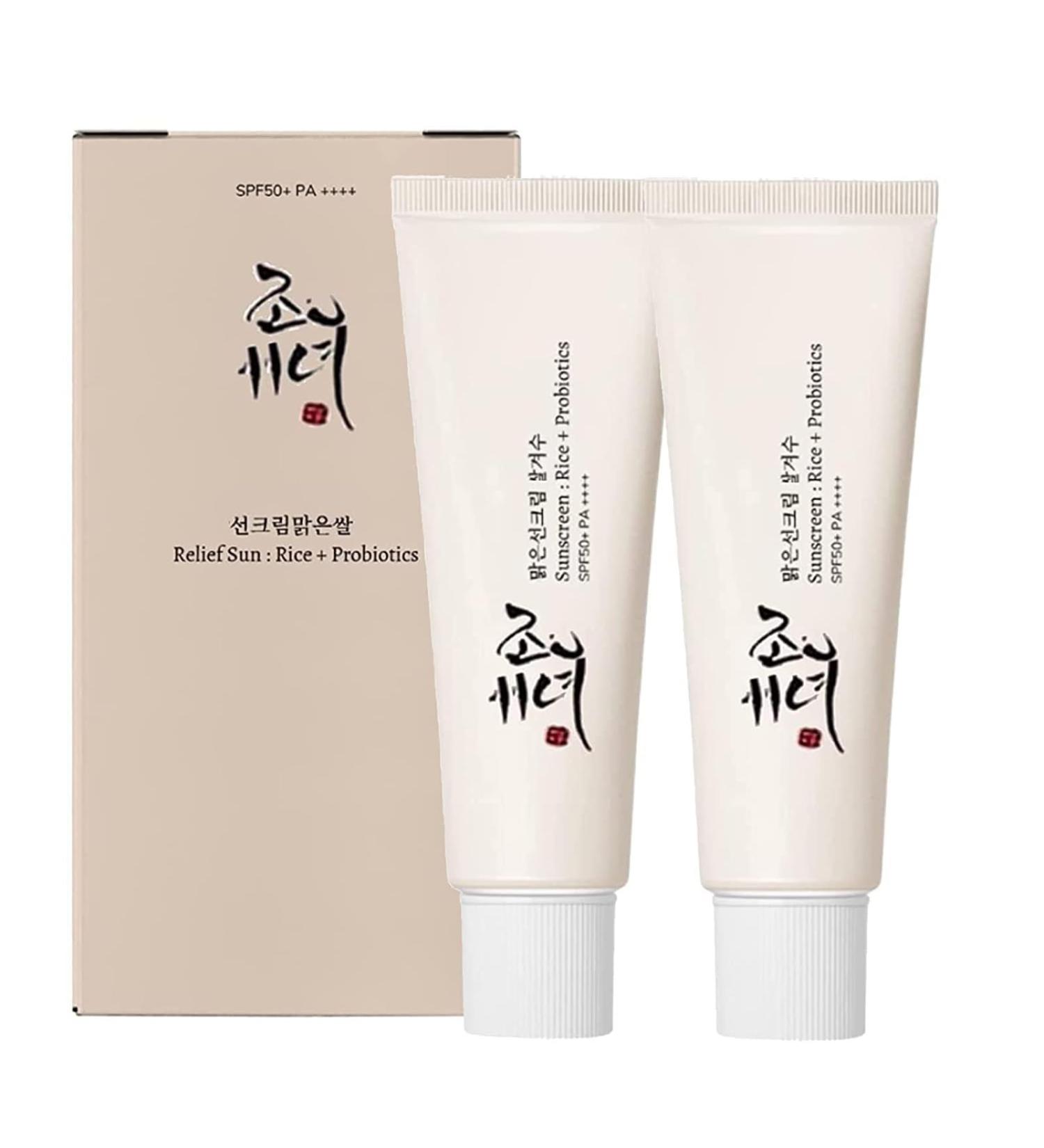 SUN Protect & Moisture Sun Lotion Cream with Rice Probiotics Sunscreen Spf 50+ Sunscreen with Rice Extracts (Pack of 2) - Buy Online on GoSupps.com