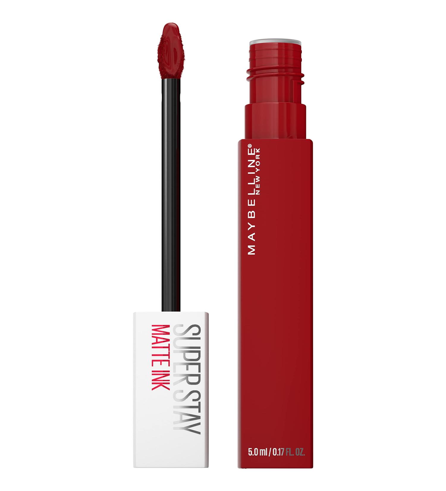 Maybelline Superstay Matte Ink Liquid Lipstick - Exhilarator Ruby Red | Long Lasting | Up to 16H Wear | 0.17 fl.oz - Buy Online on GoSupps.com