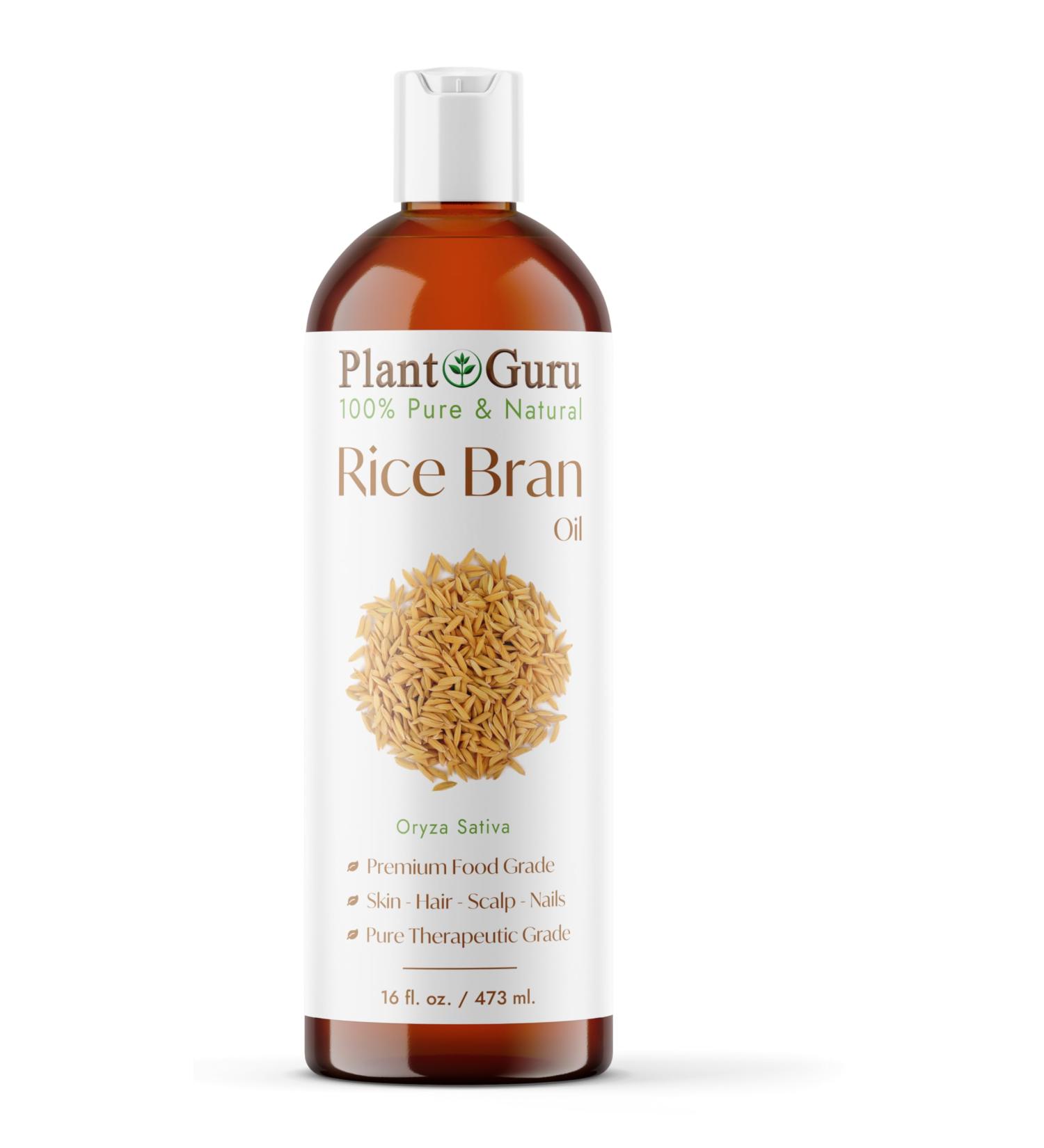 Rice Bran Oil 16 oz. 100% Pure Natural - Skin Body And Face. Great for Hair & More!