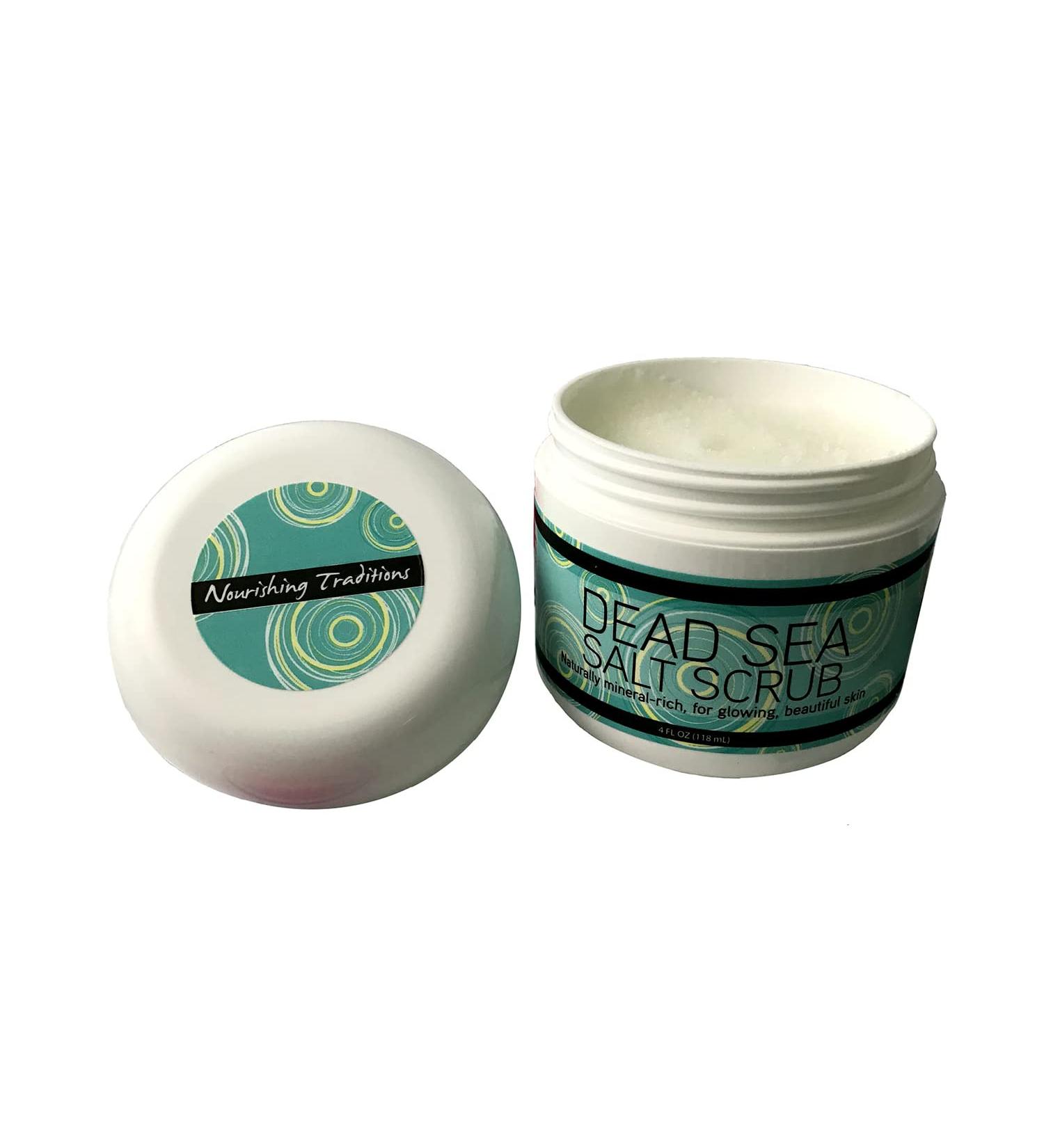 Nourishing Traditions Dead Sea Salt Scrub Glowing Skin Infused Body Scrub with Minerals for Hands & Legs (4 FL. oz) | Shop Internationally - Buy Online on GoSupps.com