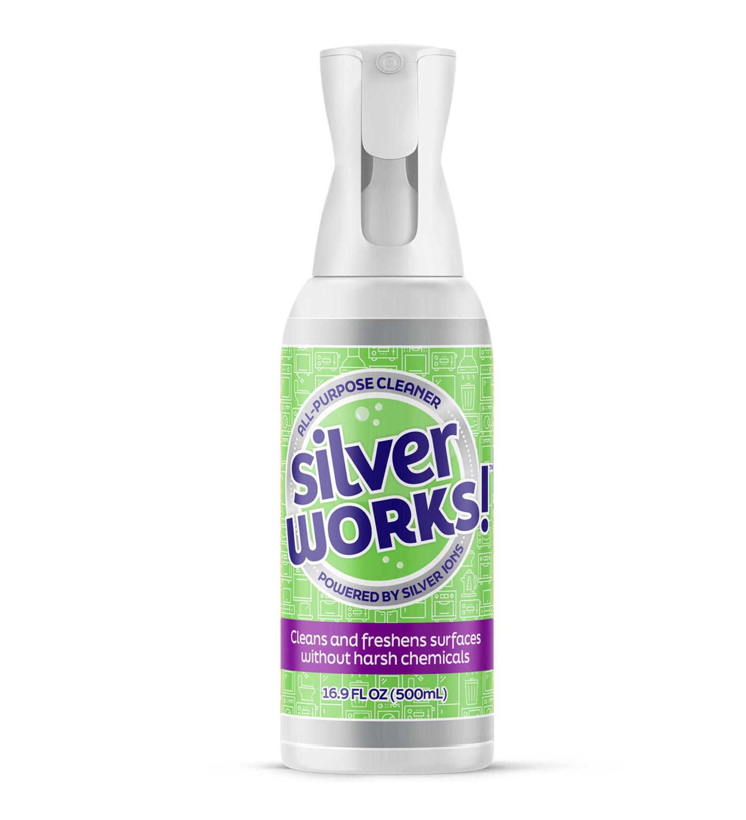 Multipurpose Bathroom Cleaner Spray - Silver Ions Odor Eliminator for Kitchen & Bathroom - Removes Grime Grease & Urine - 16.9oz - Buy Online on GoSupps.com
