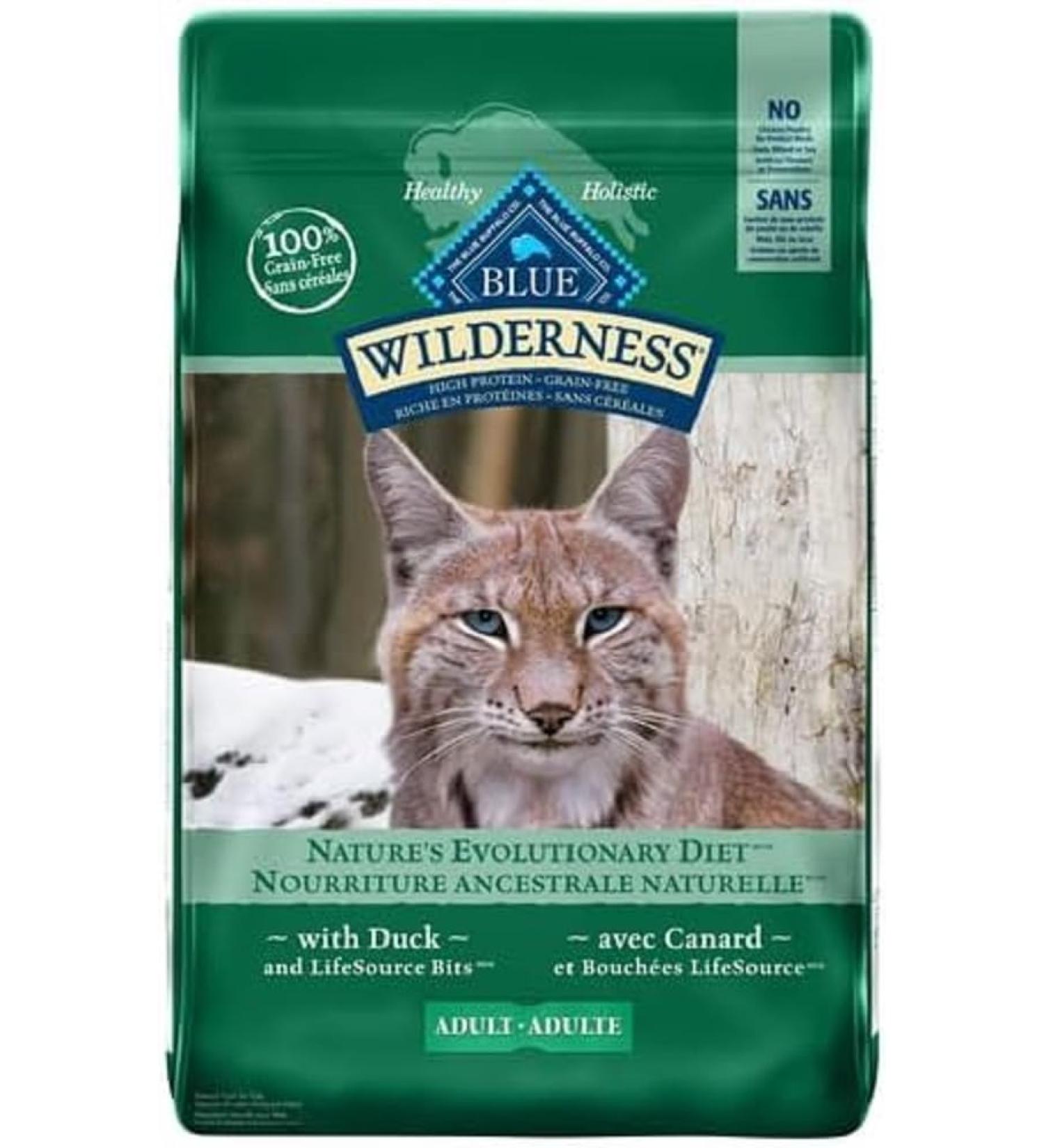 Blue Buffalo Wilderness High Protein Grain Free Natural Dry Cat Food Duck 4.9kg Large Bag Duck - Buy Online on GoSupps.com