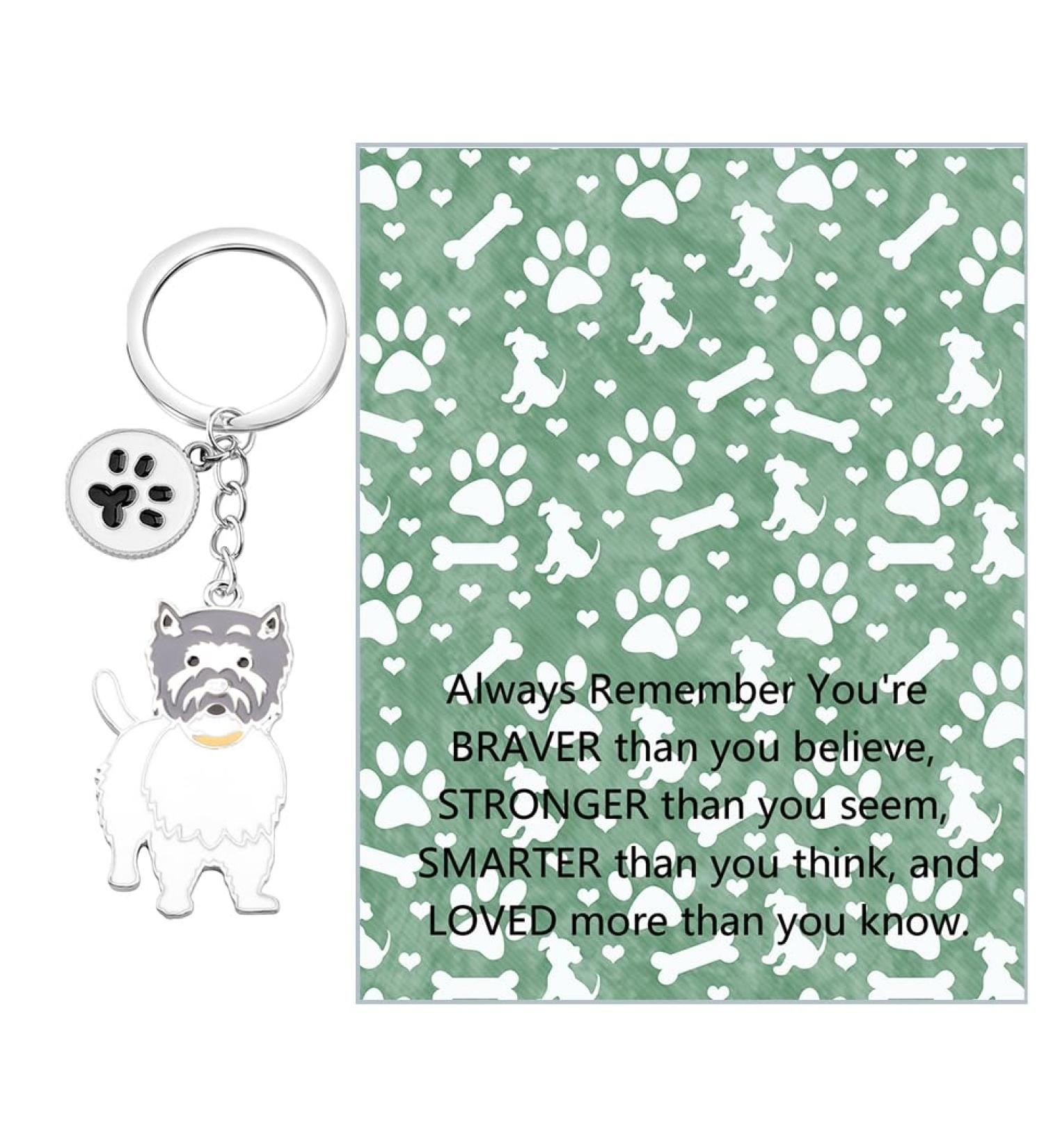 Ensianth Dog Keychain | Perfect Gifts for Dog Lovers | Puppy Paw Print Keyring for Dog Owners | Ideal Gift for Mom & Dad - Buy Online on GoSupps.com