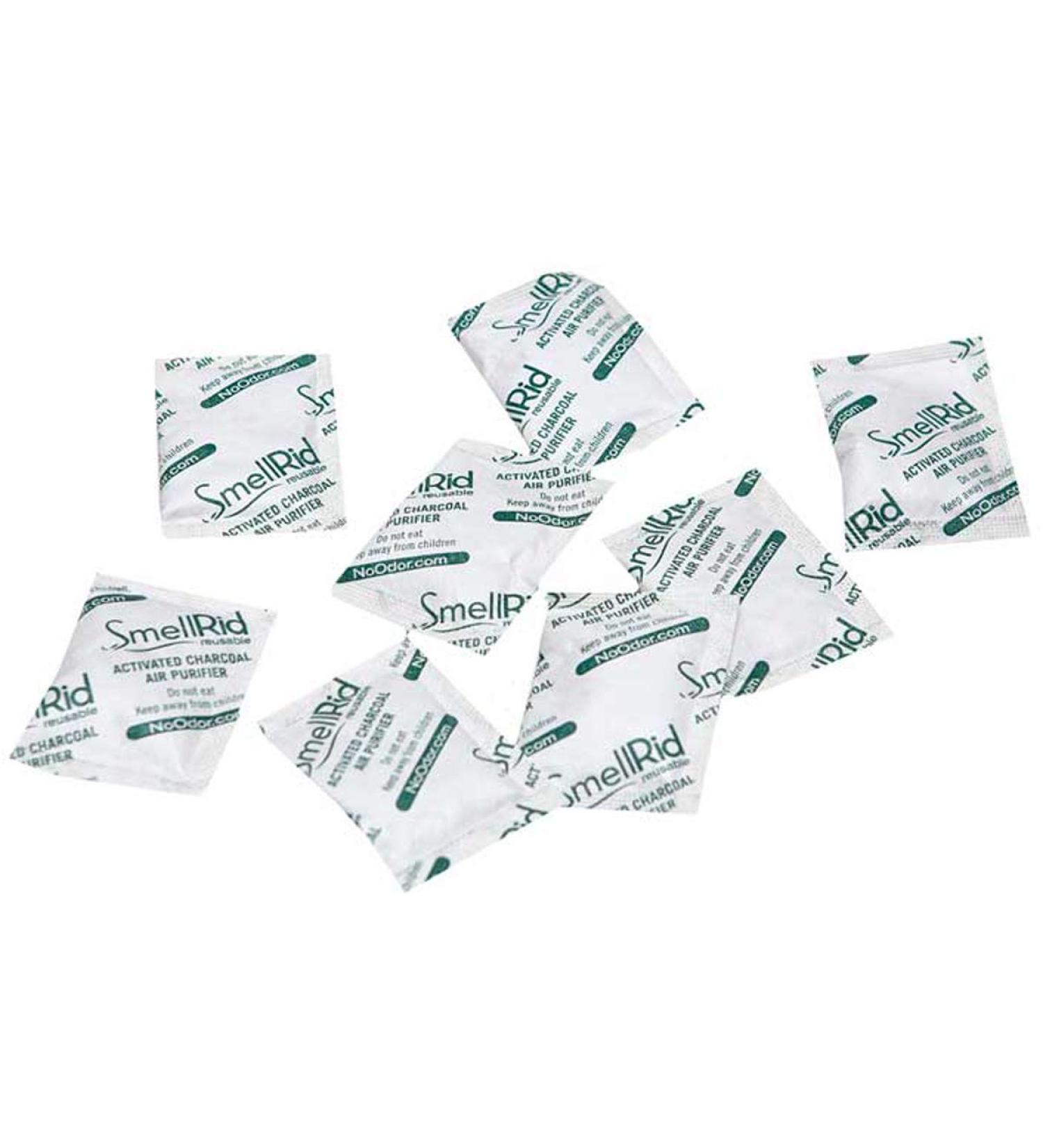 SMELLRID Activated Charcoal Odor Remover 100 Pack - Mini 5g (2 x 2) Pack - Natural Dampness Absorber for 2 Sq. Ft. - Safeguard Items - Buy Online on GoSupps.com