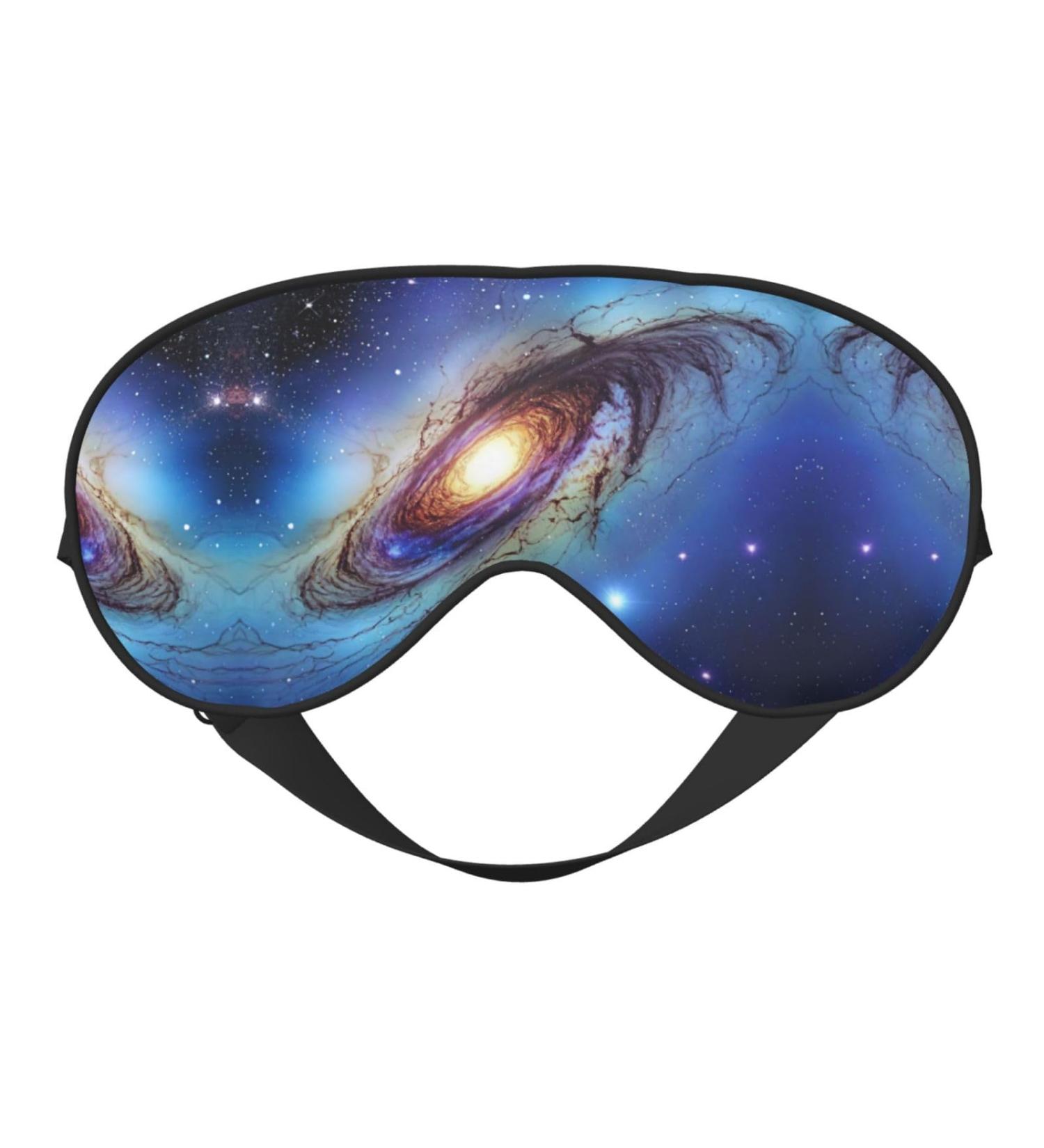 Blue Galaxy Sleep Mask - Adjustable Breathable & Fashionable Eye Mask for Ultimate Comfort | International Shipping Available - Buy Online on GoSupps.com