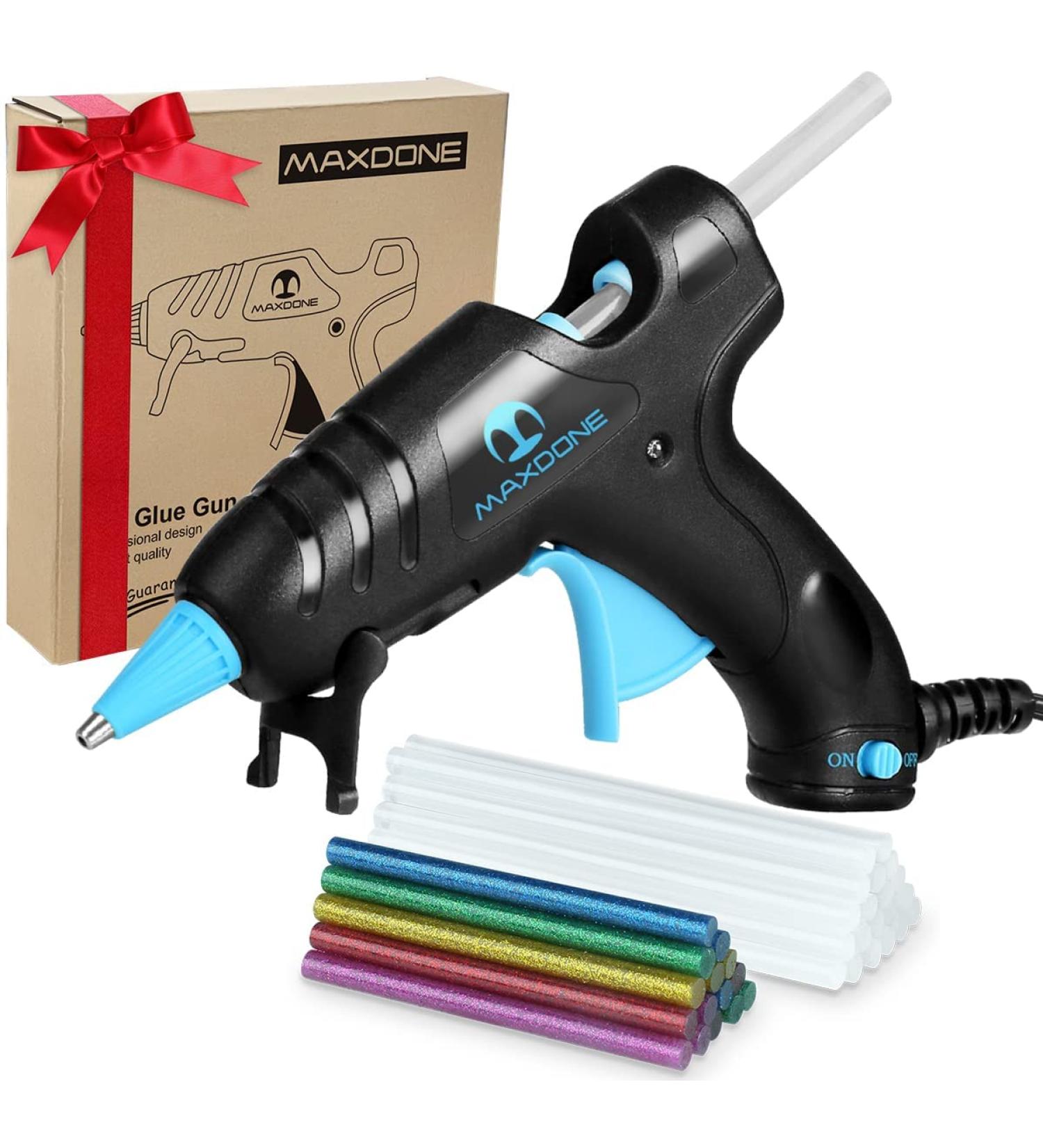 MAXDONE Mini Hot Glue Gun Kit with 30 Glue Sticks - Ideal for Quick Repairs and DIY Projects - 20W High Temp - New 3in1 Release - Buy Online on GoSupps.com