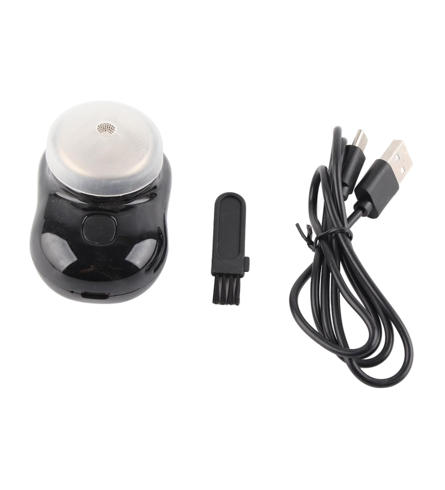 Electric Beard Trimmer - Mini Size Automatic Hair Cutter with Double Ring Blade | Home Grooming Tool (Black - Buy Online on GoSupps.com