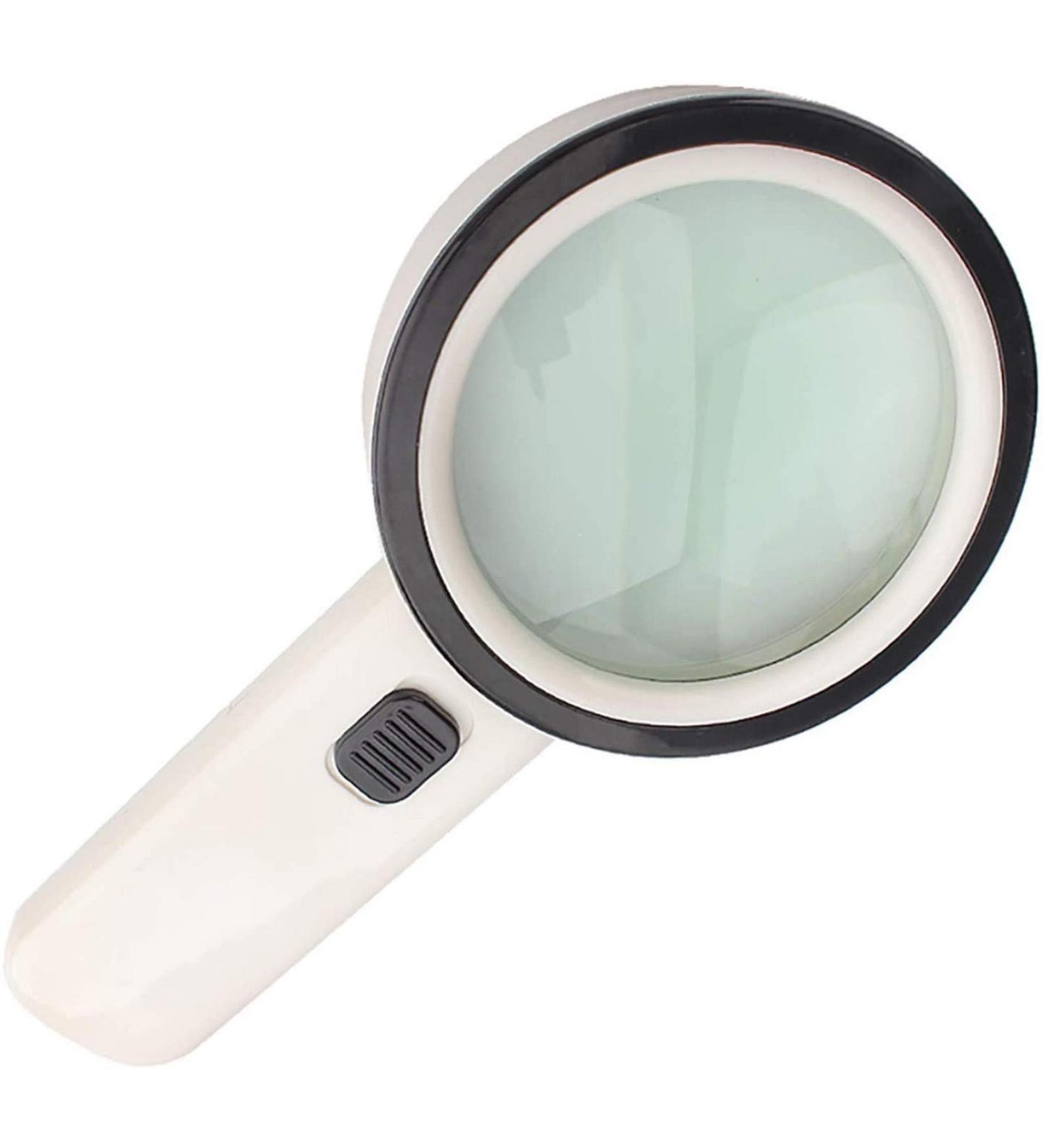 ES for Hobbies Reading Magnifier with 12 LED Lights Hand-held 30X Lens High-Definition Lighting Magnifier for Reading and Repairing Crafts Jewelry - Including AA Ba Better Life - Buy Online on GoSupps.com