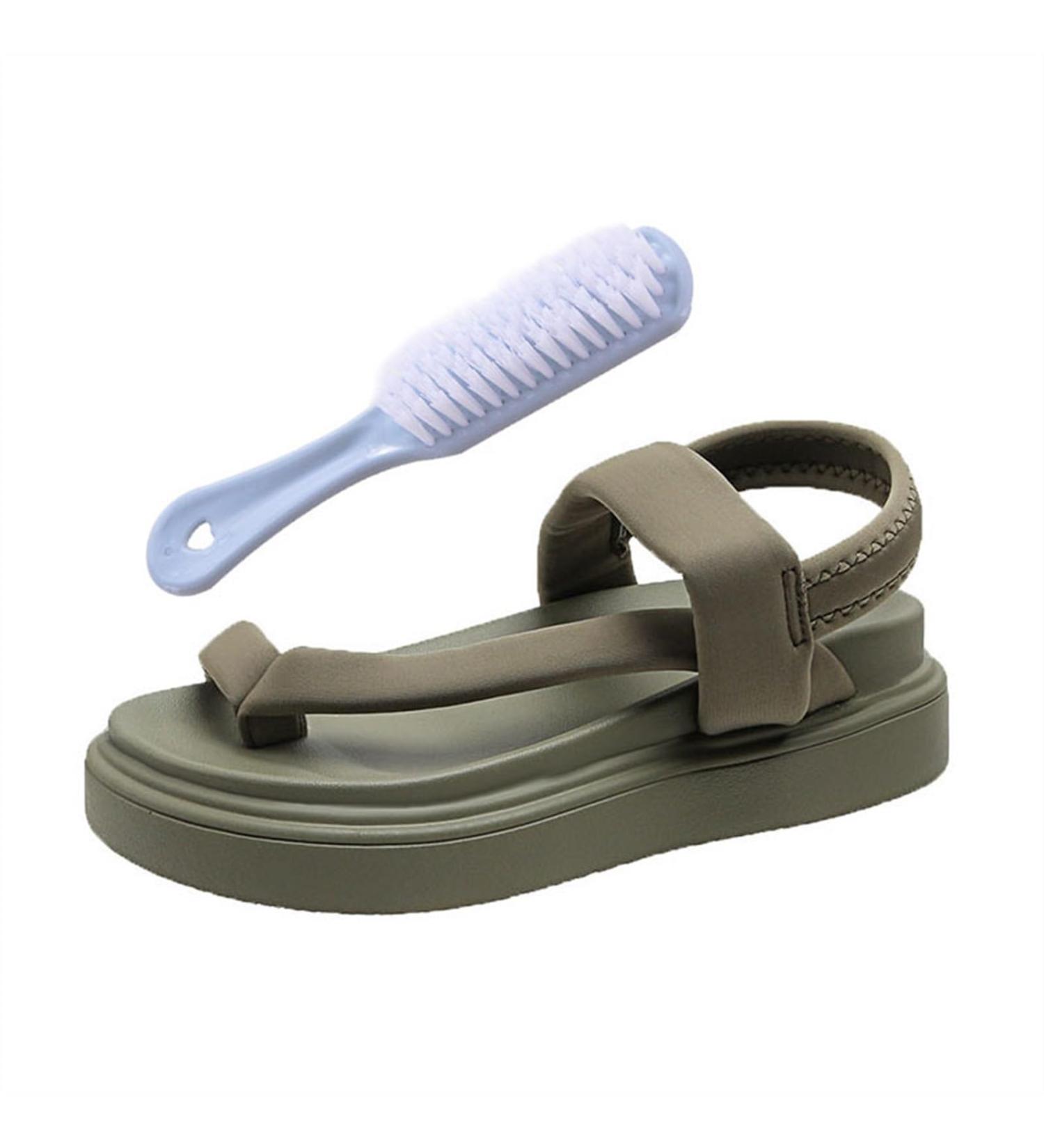 Orthopedic Bunion Corrector Sandals for Women | Summer Platform Cross Strap | Comfort Outdoor Hiking & Beach Sandals | Plantar Fasciitis Relief in Green - Buy Online on GoSupps.com