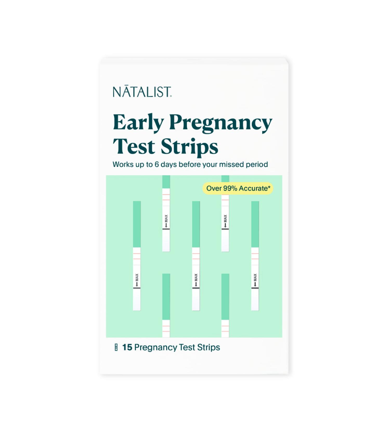Early Detection Pregnancy Test Strips - 15 Count | Natalist For Women | Clear & Accurate Results | Up to 6 Days Before Missed Period - Buy Online on GoSupps.com