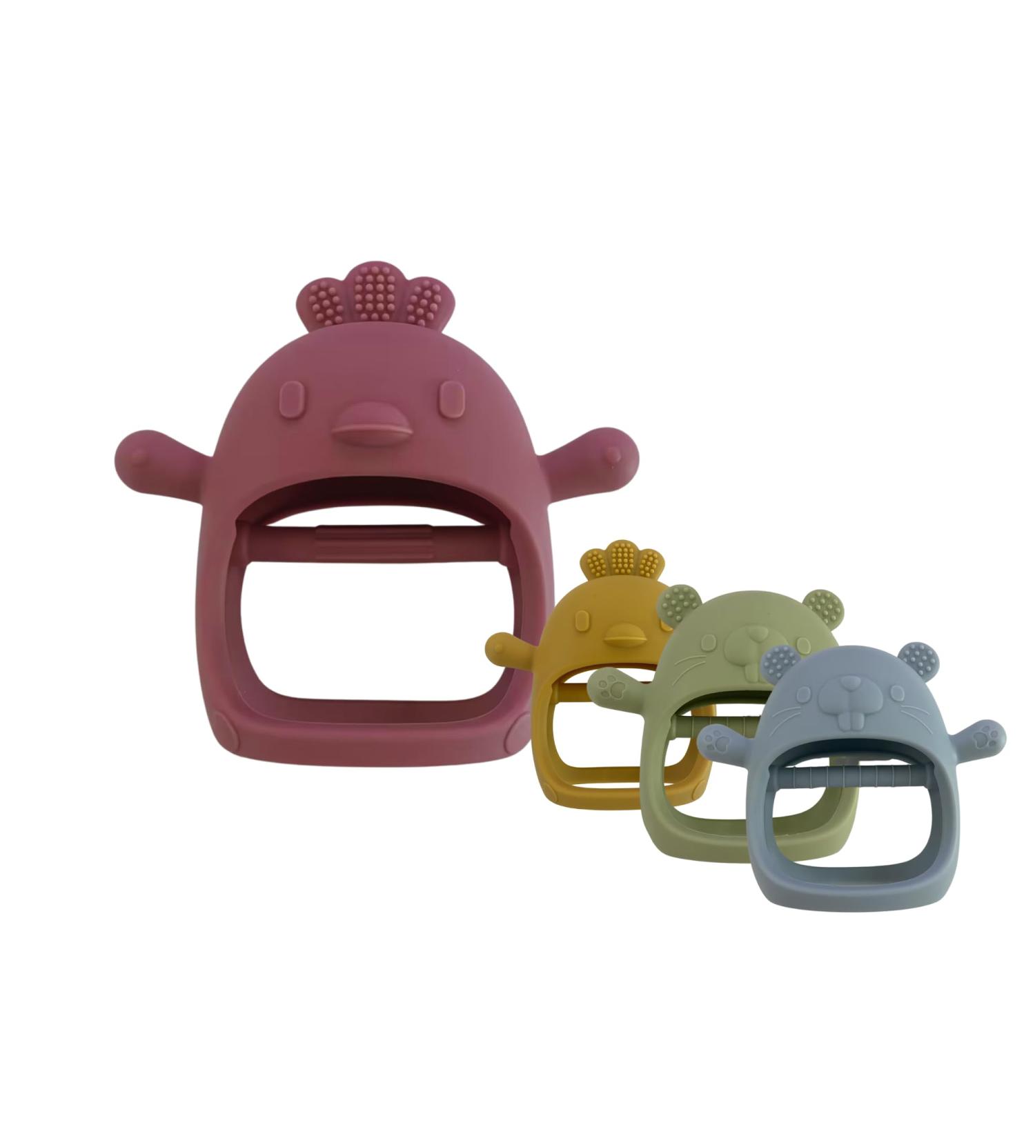 Kingnable Bite Ring for Babies - BPA Free Silicone Dental Aid Toy (3 Months+) - Soothes Wounded Gums - Dark Pink - Buy Online on GoSupps.com