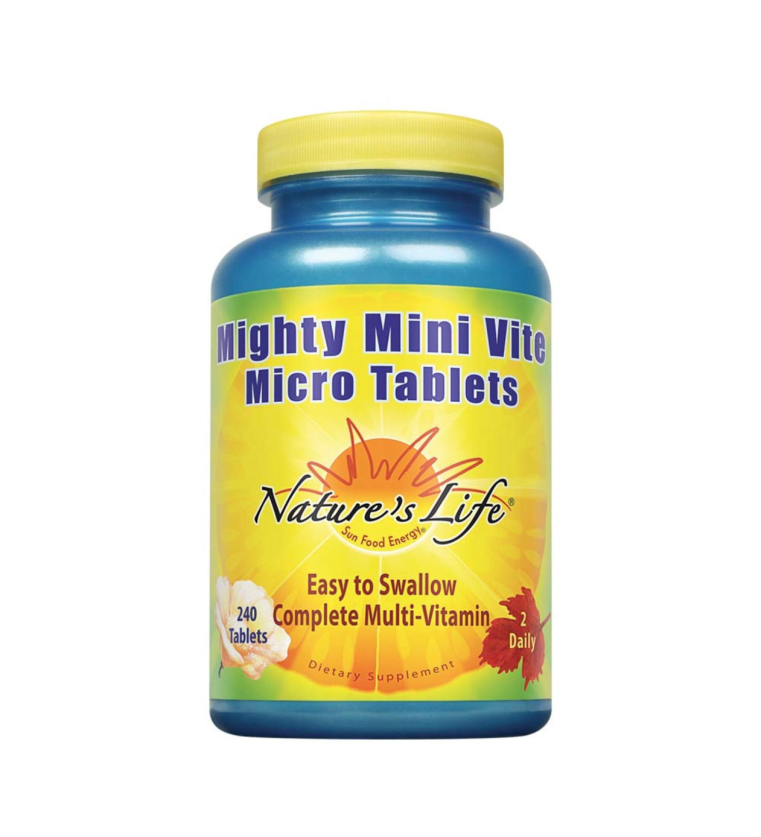 Nature's Life Mighty Mini Vite 240 Micro Tablets - Essential Daily Multivitamins - Buy Online on GoSupps.com