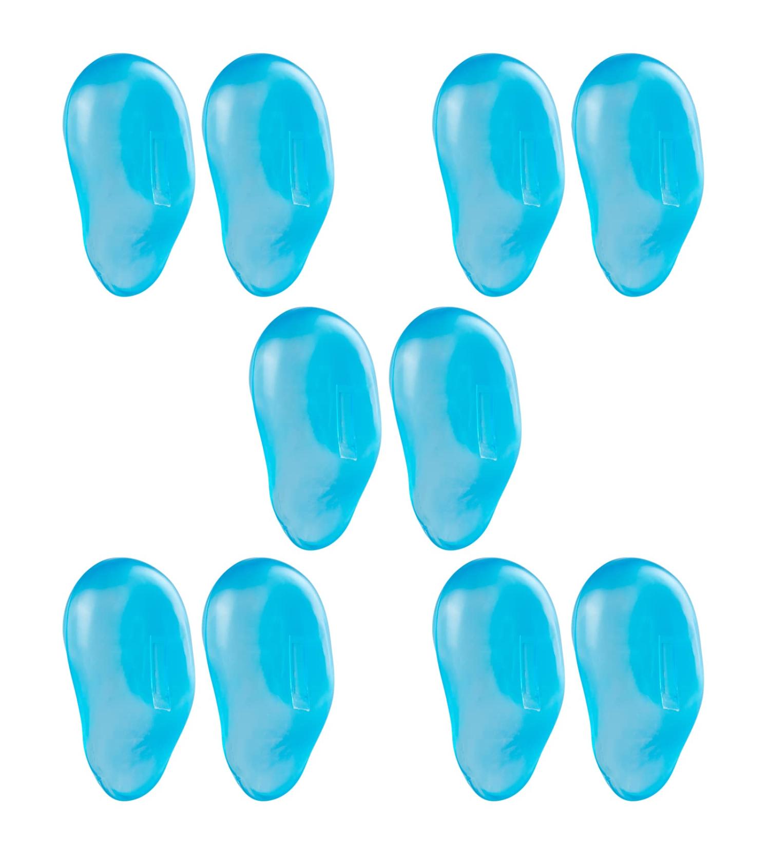 DAZAIGE 5 Pairs Blue Waterproof Silicone Ear Covers - Anti-Staining Earmuffs for Hair Dye & Treatment - Reusable Hairdressing Salon Supplies - Buy Online on GoSupps.com