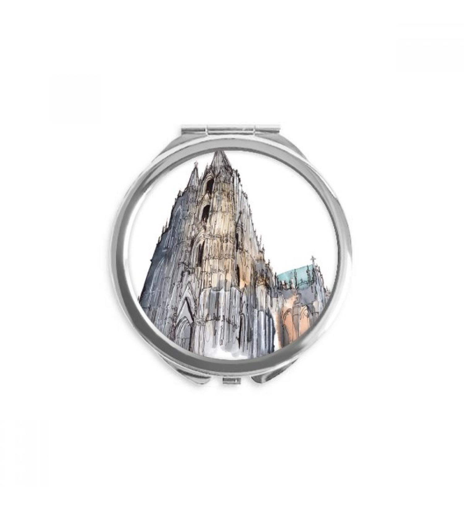 Cologne Cathedral in Cologne Germany Hand Compact Mirror Round Portable Pocket Glass - Buy Online on GoSupps.com